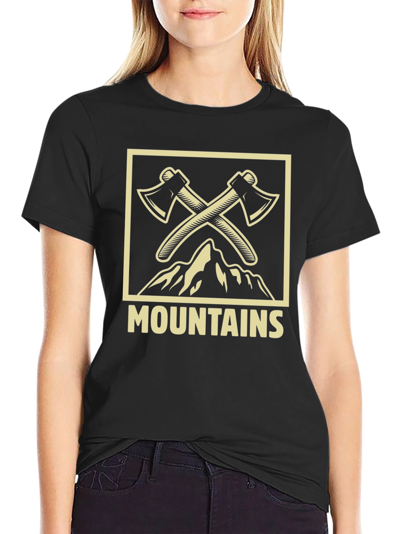 Mountains & Axes Graphic Tee - Adventure Ready!