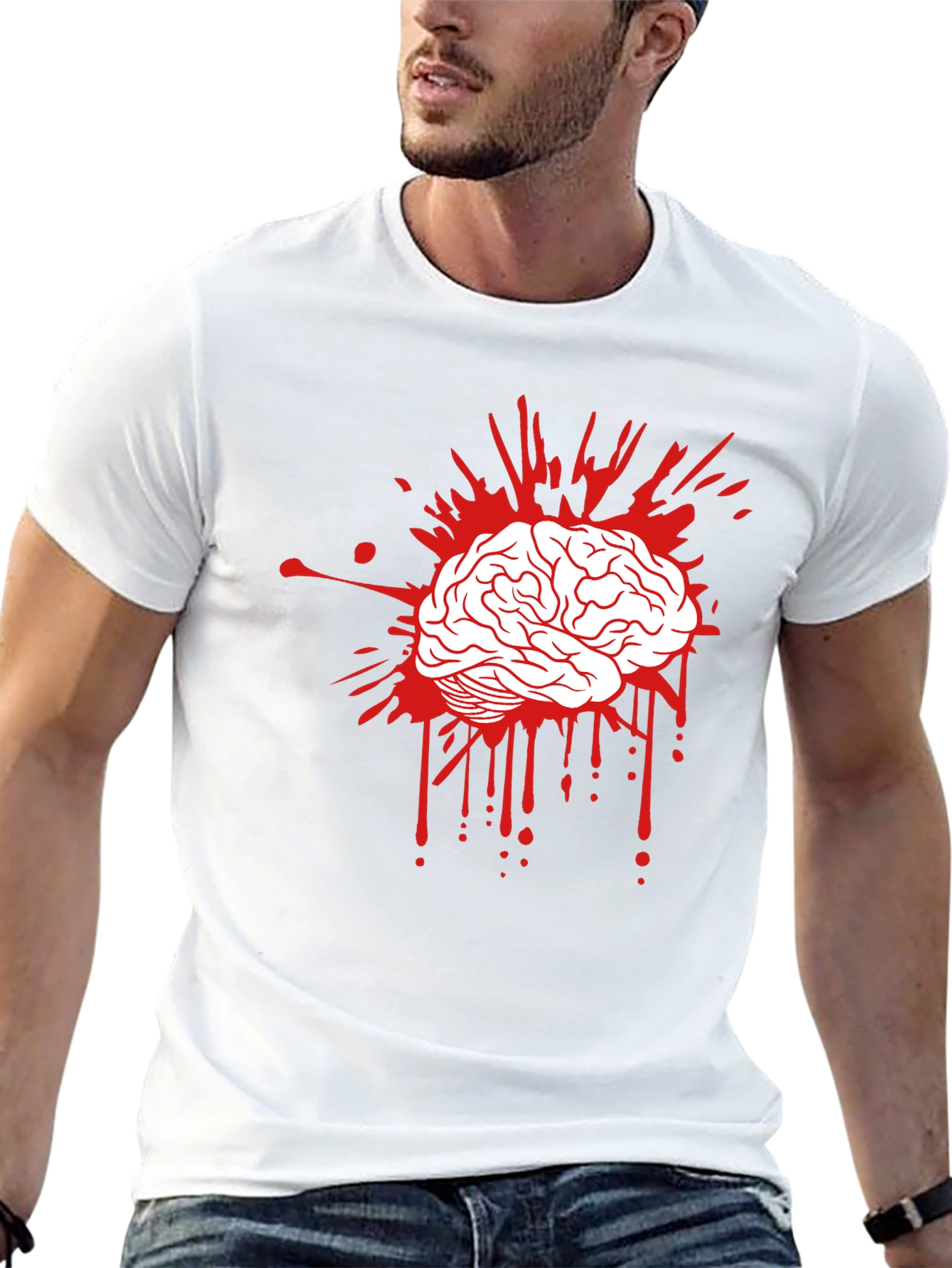 Brain Splatter Graphic T-Shirt - Bold & Edgy!