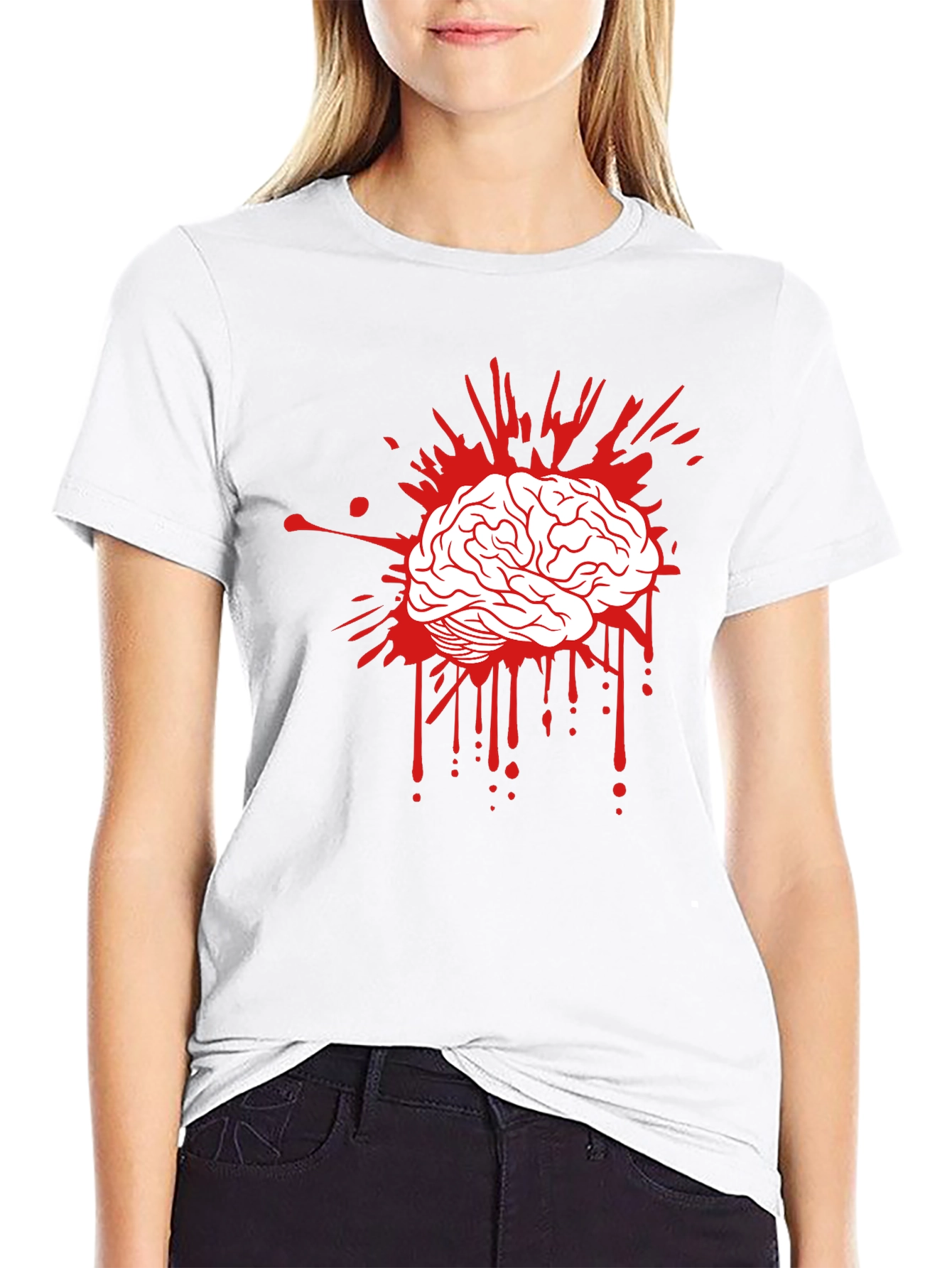 Brain Splatter Graphic T-Shirt - Bold & Edgy!