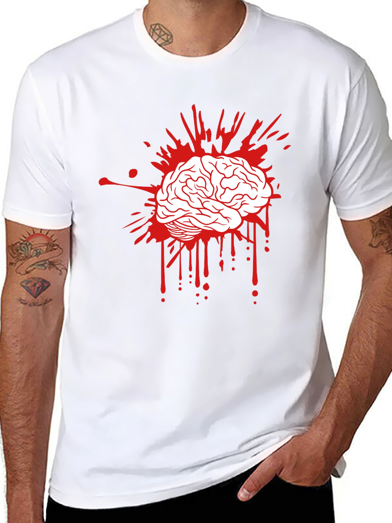 Brain Splatter Graphic T-Shirt - Bold & Edgy!