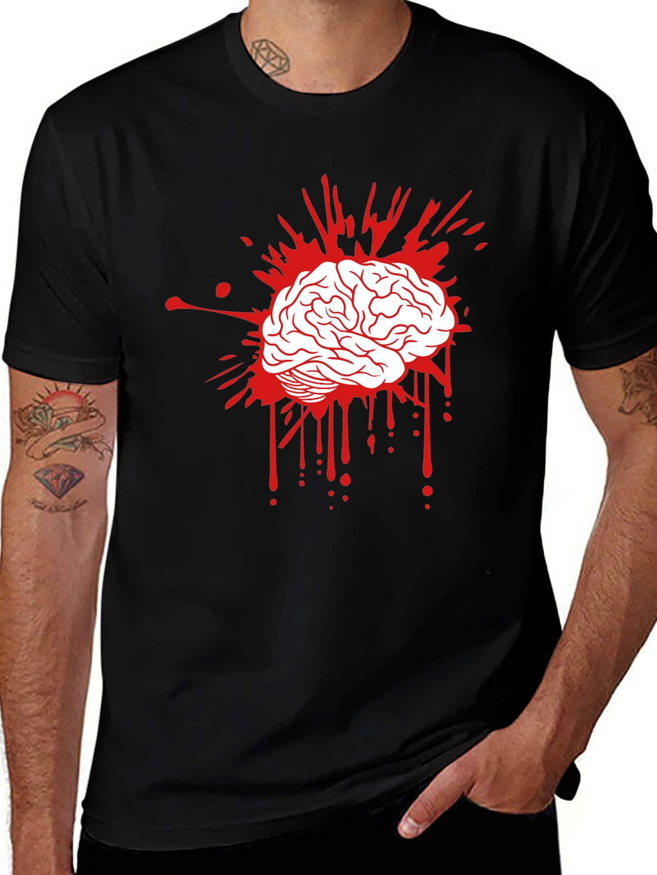 Brain Splatter Graphic T-Shirt - Bold & Edgy!