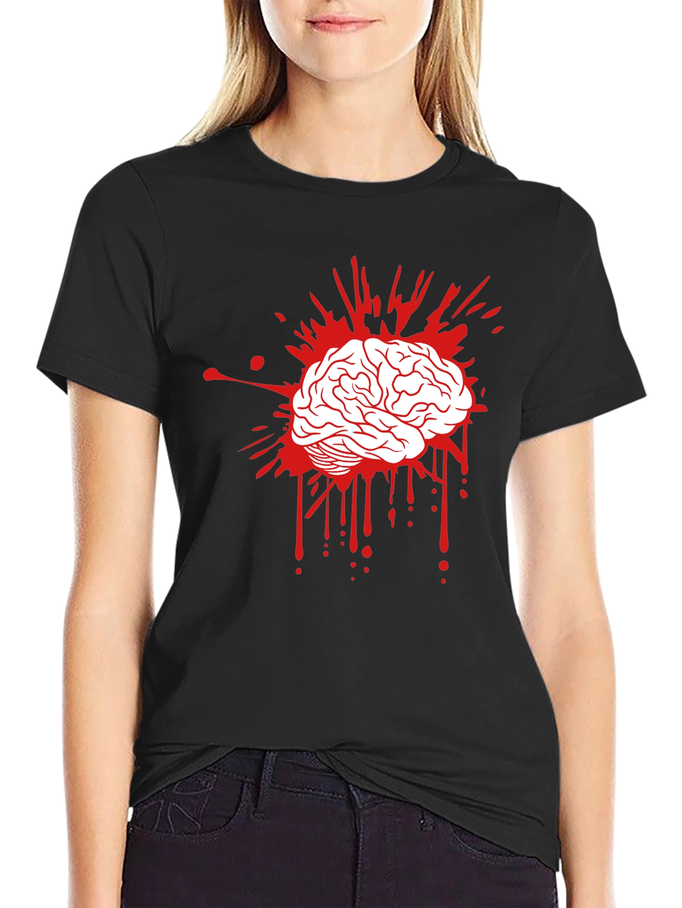 Brain Splatter Graphic T-Shirt - Bold & Edgy!