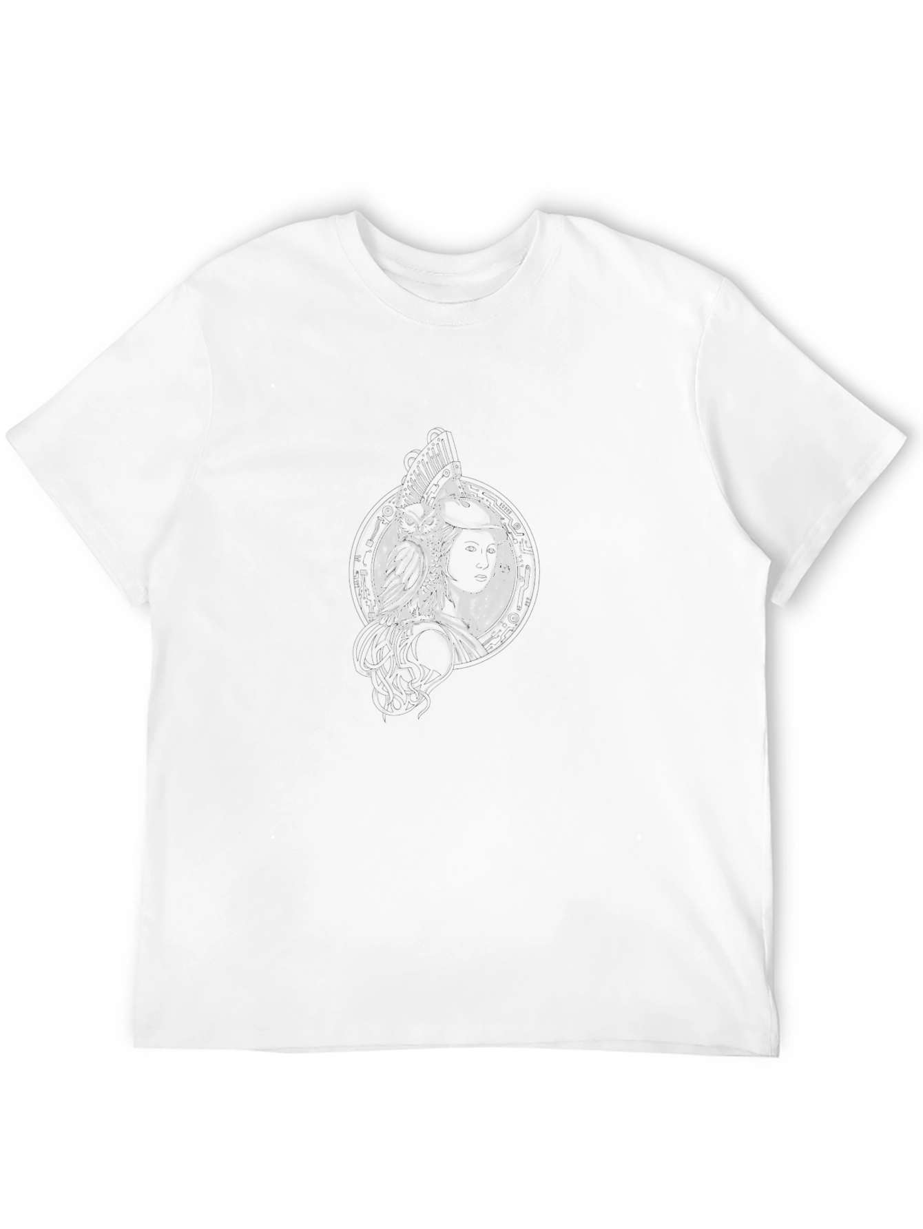 Black Graphic Tee - Owl Design