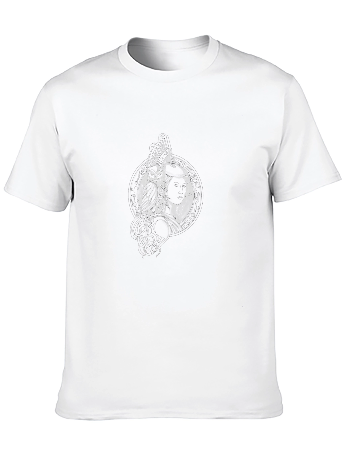Black Graphic Tee - Owl Design