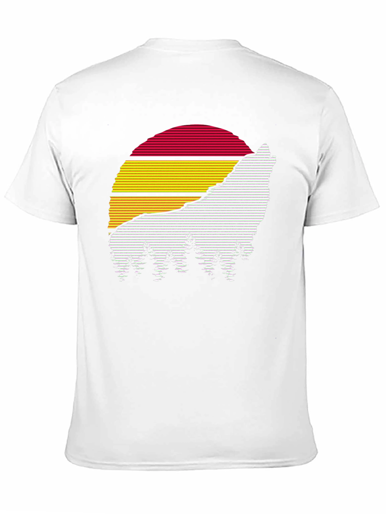 Wolf Silhouette Sunset Graphic Tee - Mens