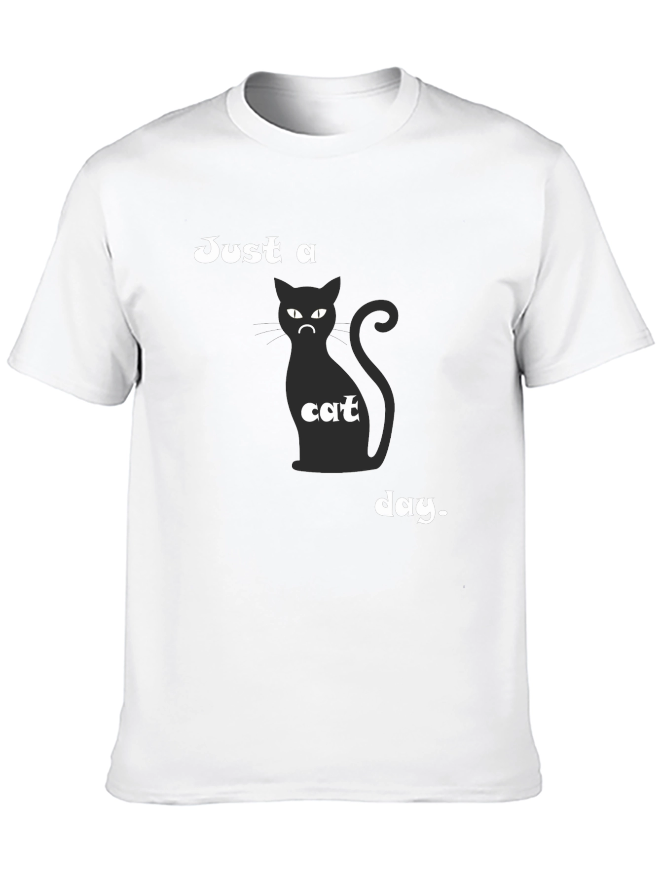 Just a Cat Day T-Shirt - Mens Black Tee