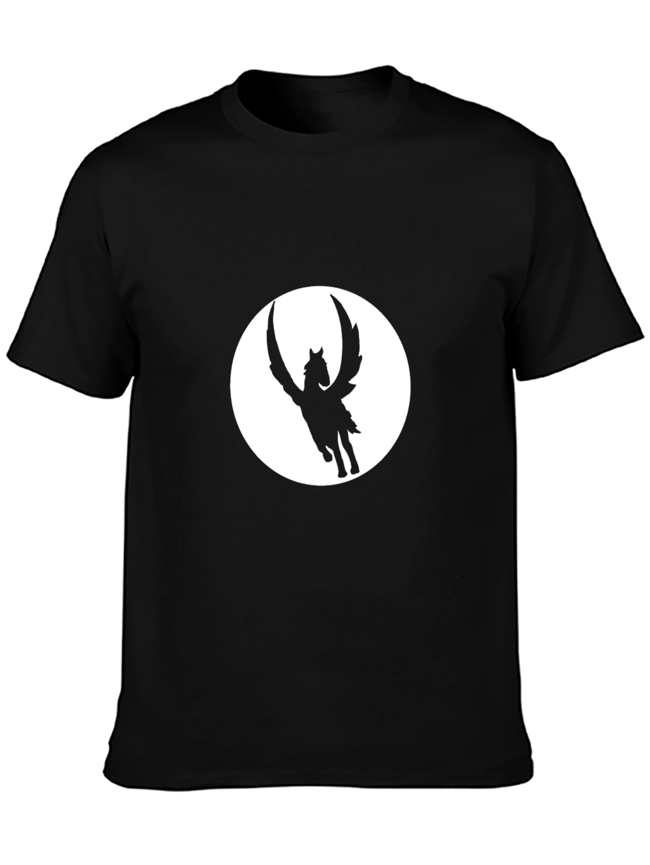 Black Pegasus Graphic Tee - Mens Fashion