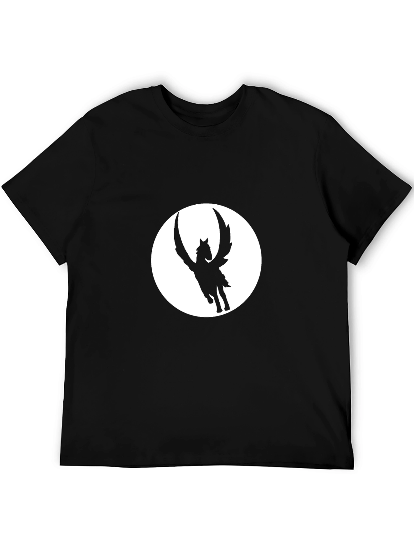 Black Pegasus Graphic Tee - Mens Fashion