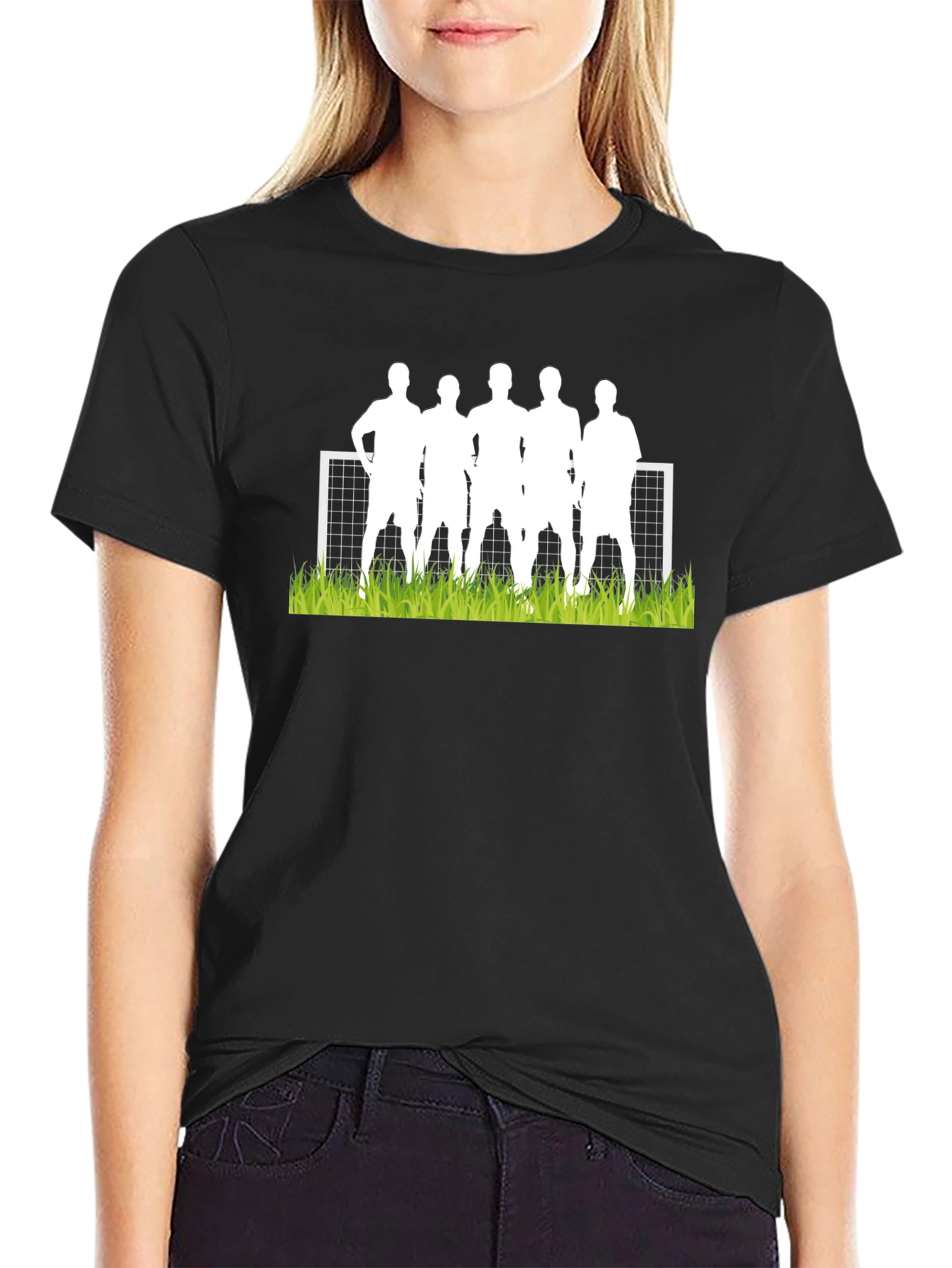 Soccer Team Graphic Tee - Mens Black T-Shirt