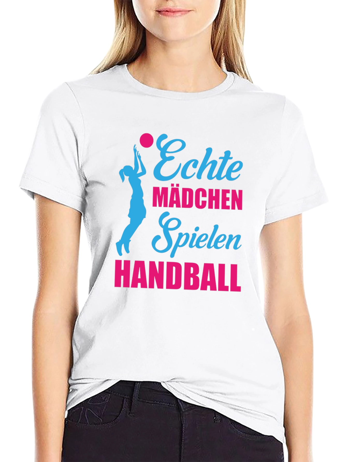 Echte Mädchen Handball Graphic Tee