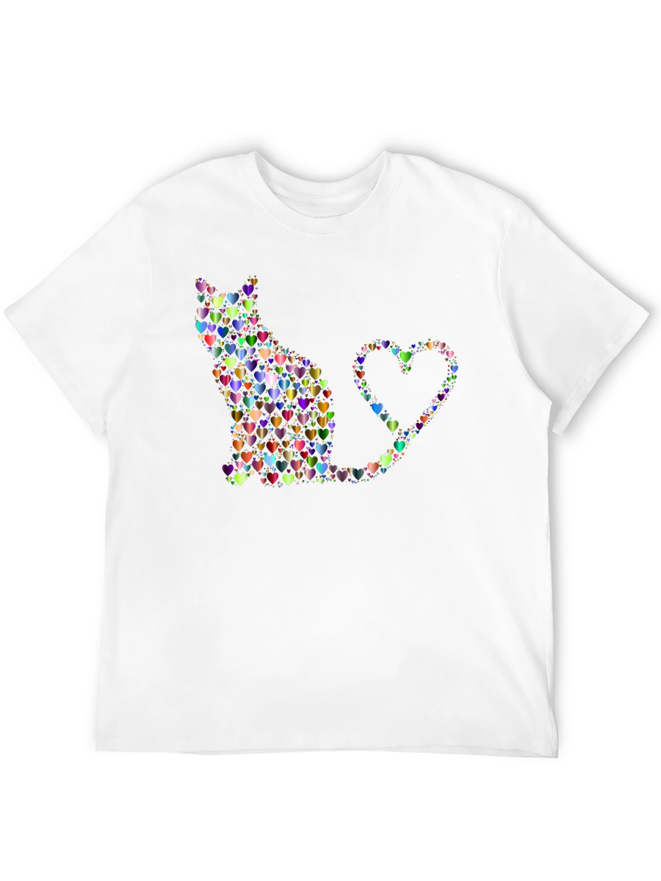 Heart Cat Graphic T-Shirt - Unique Design