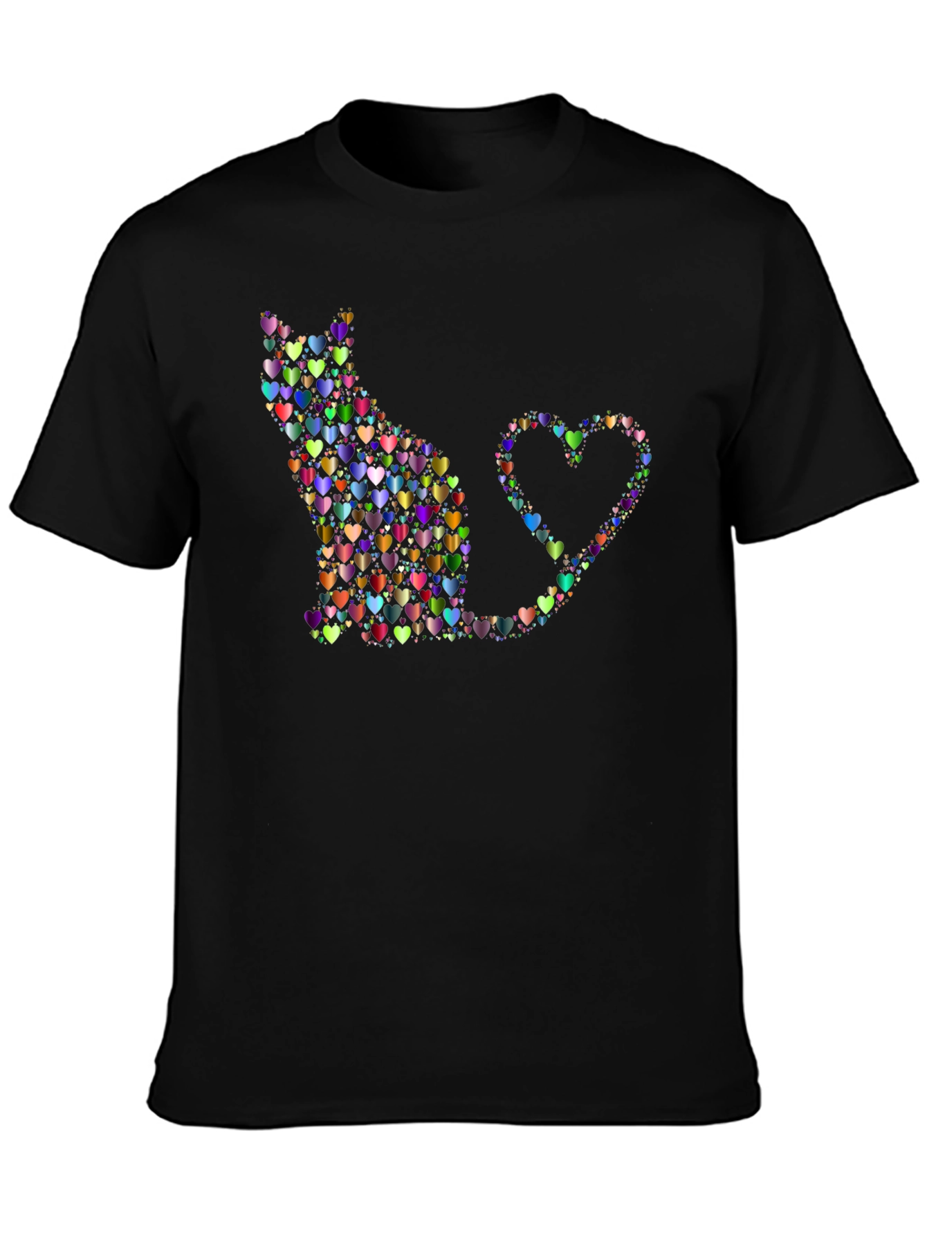 Heart Cat Graphic T-Shirt - Unique Design