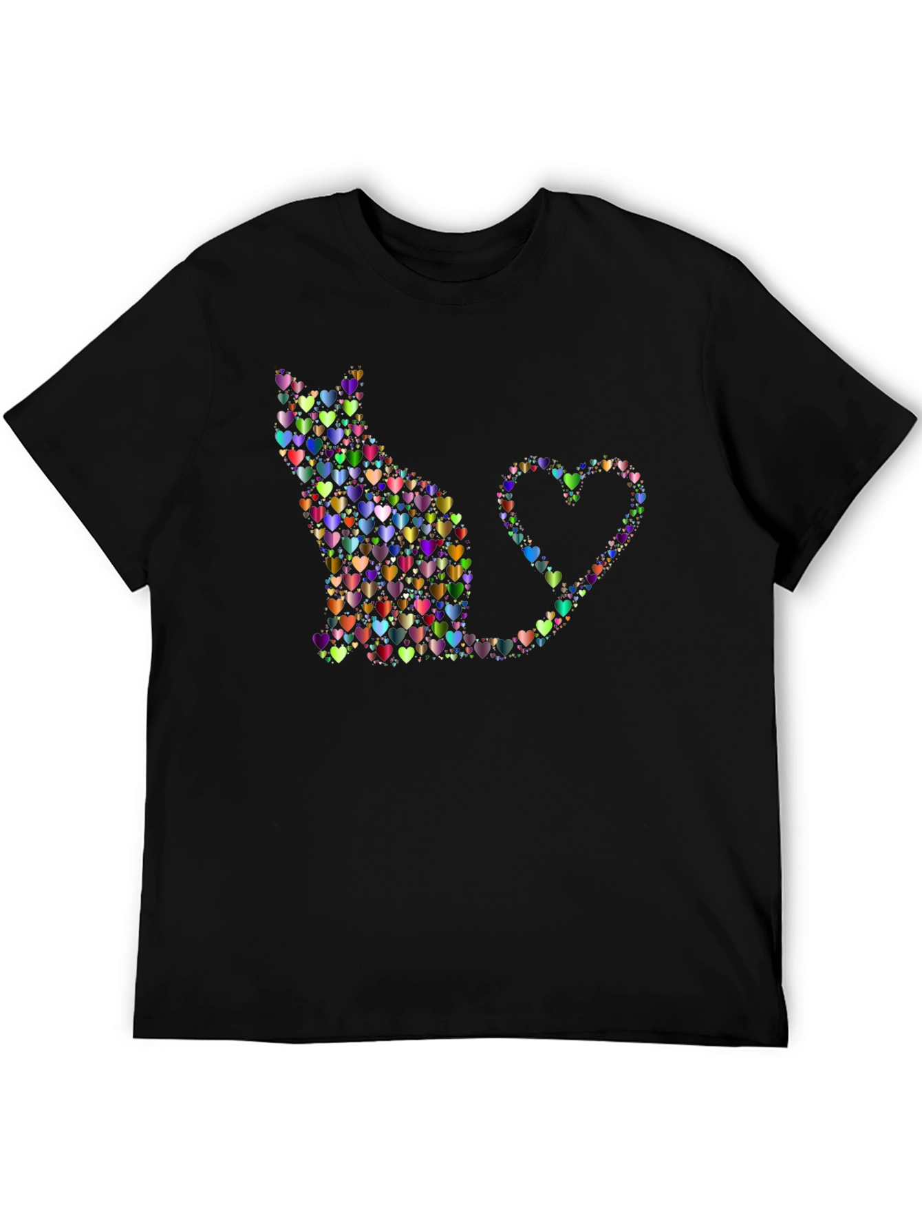 Heart Cat Graphic T-Shirt - Unique Design
