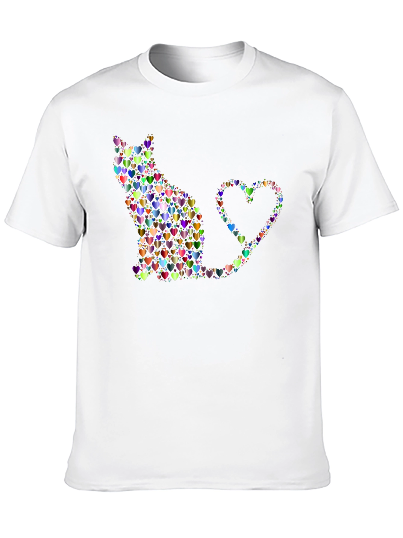 Heart Cat Graphic T-Shirt - Unique Design