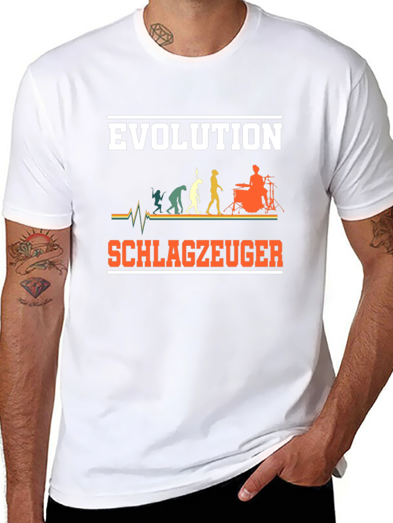 Evolution Schlagzeuger Drummer T-Shirt