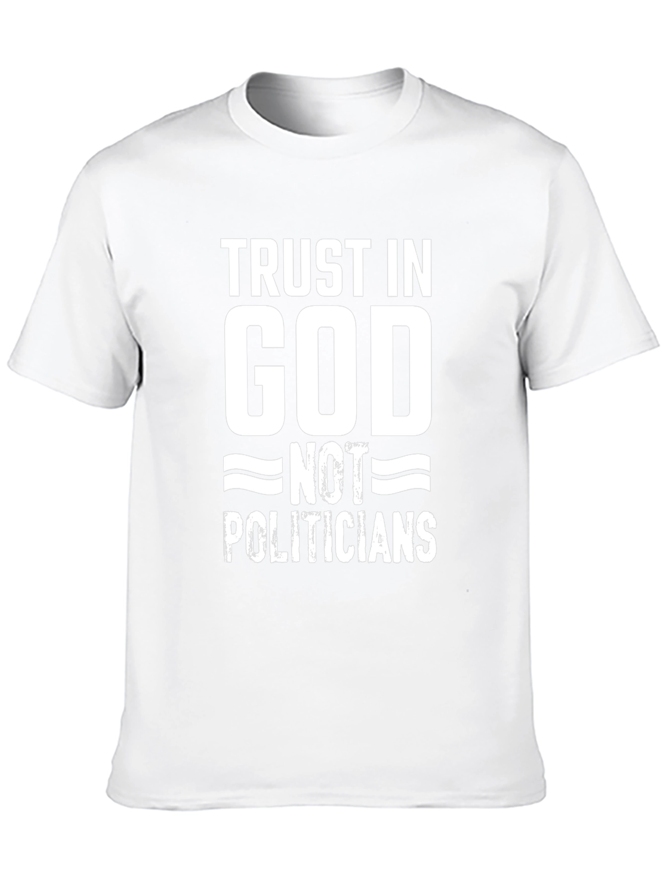 Trust in God Not Politicians Black Cotton T-Shirt