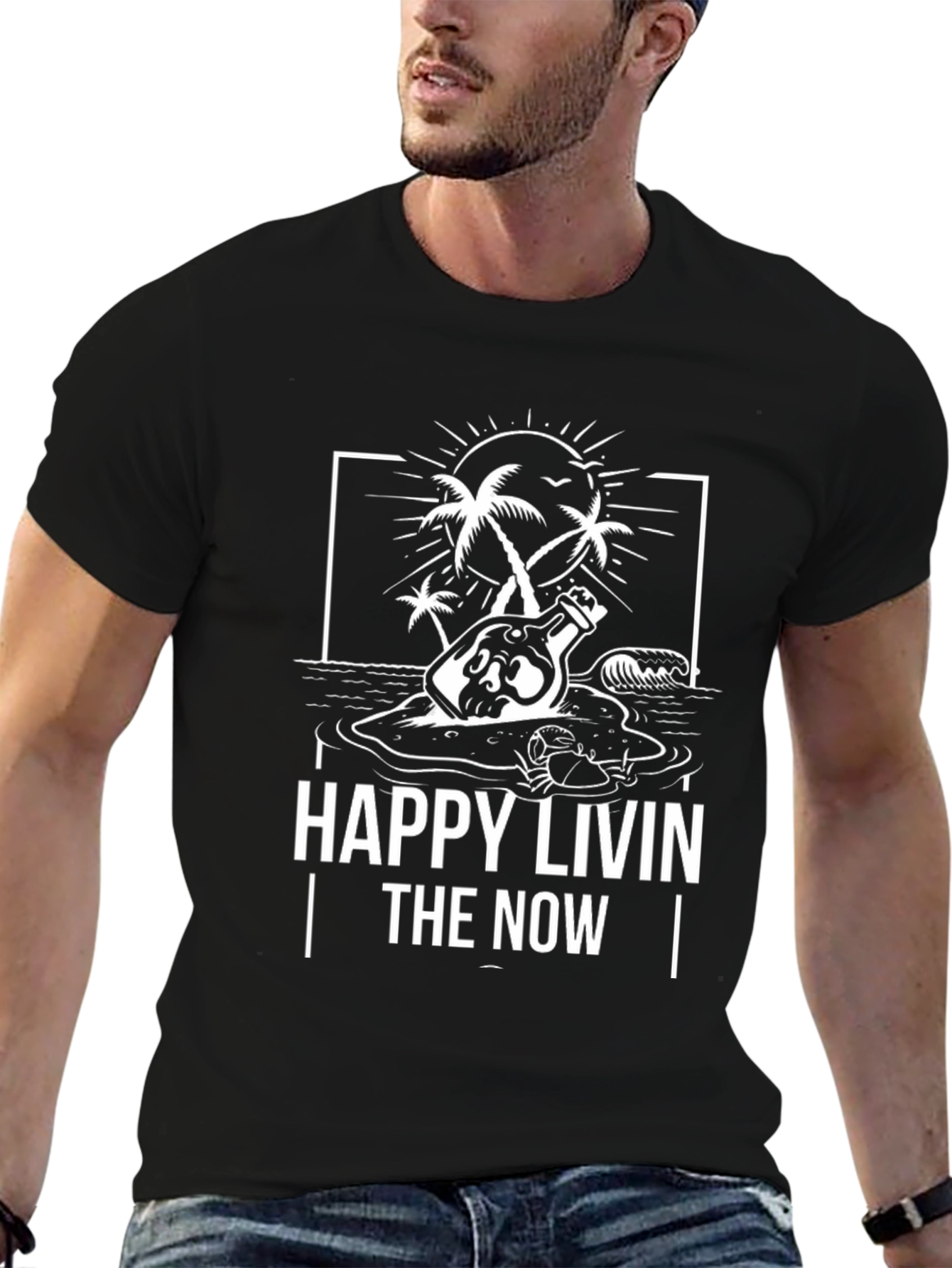 Happy Livin Now Graphic T-Shirt