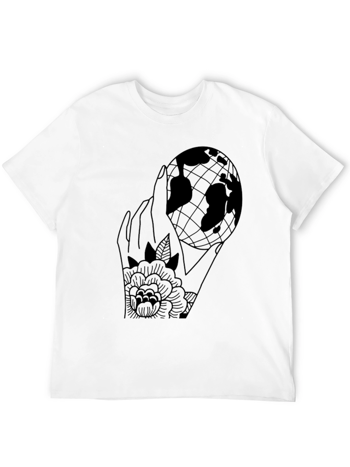 World in Your Hands Graphic Tee - Black