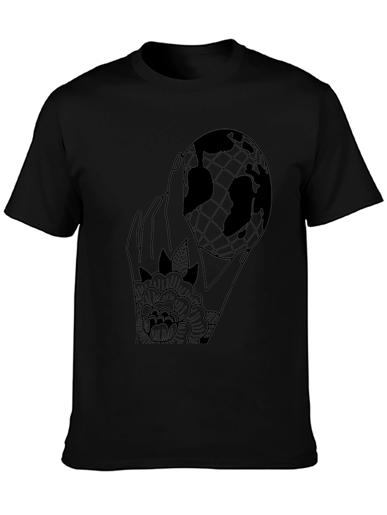 World in Your Hands Graphic Tee - Black