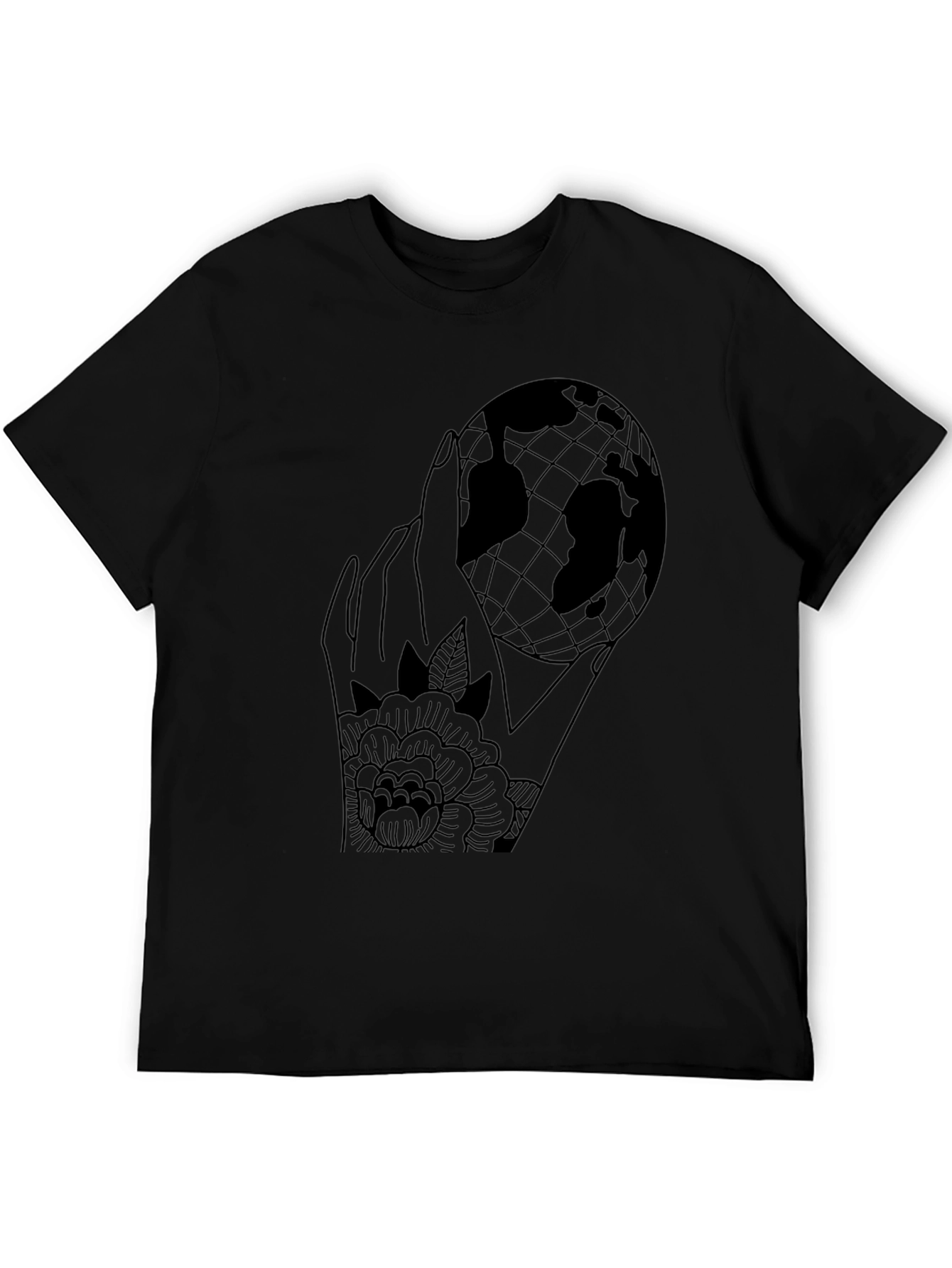 World in Your Hands Graphic Tee - Black
