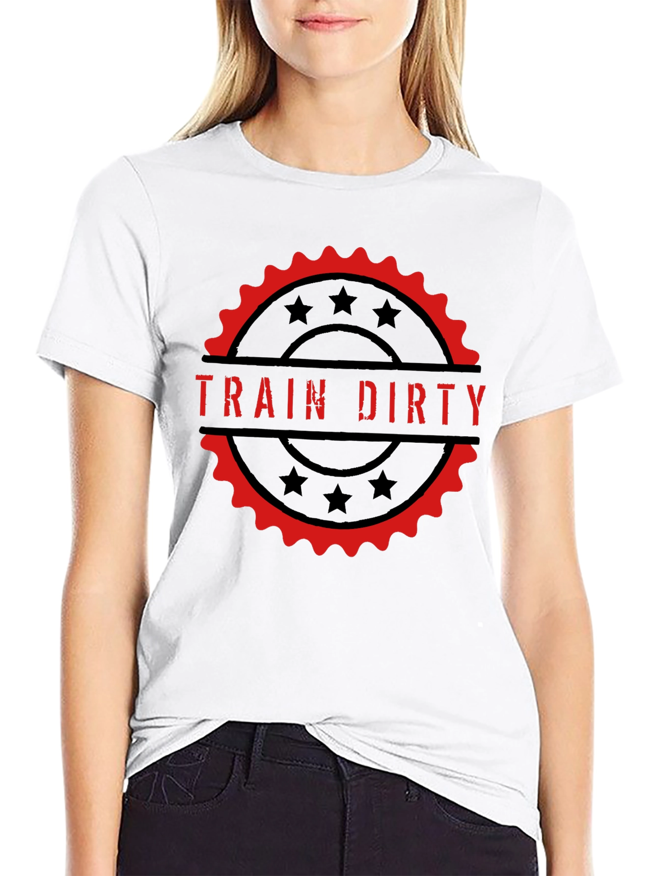 Train Dirty Graphic Tee - Black Cotton T-Shirt