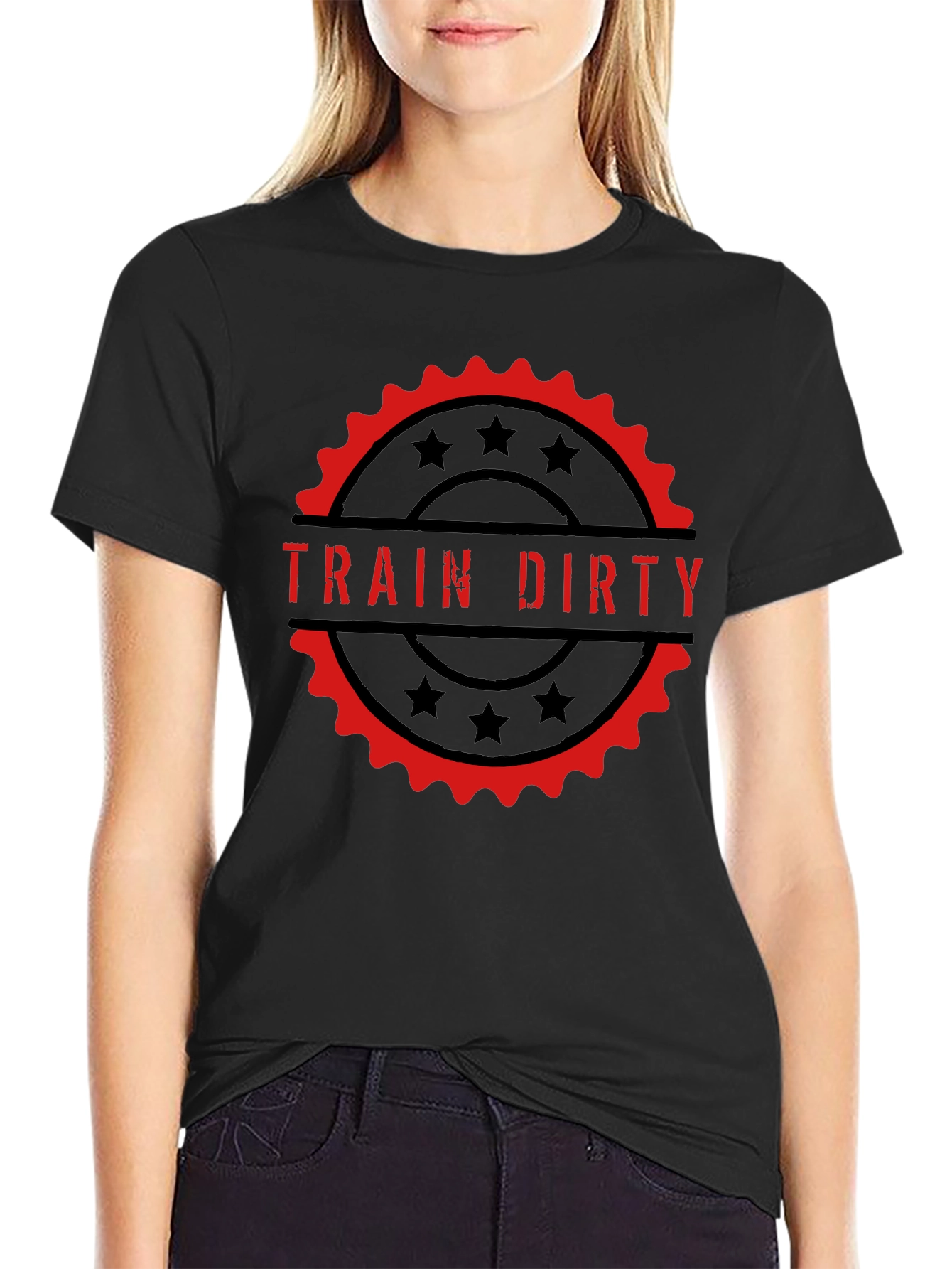Train Dirty Graphic Tee - Black Cotton T-Shirt