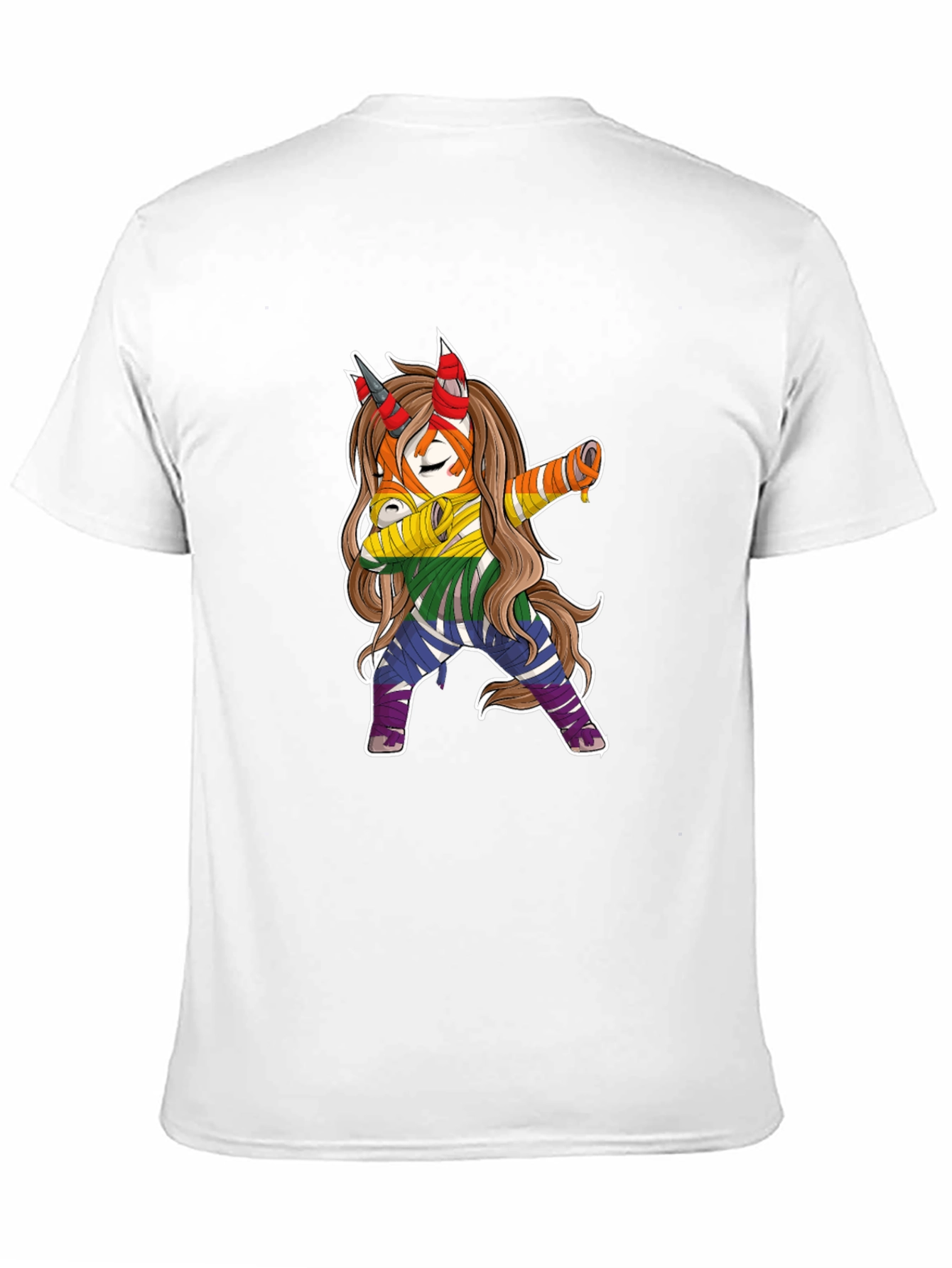 Dabbing Rainbow Unicorn Graphic Tee