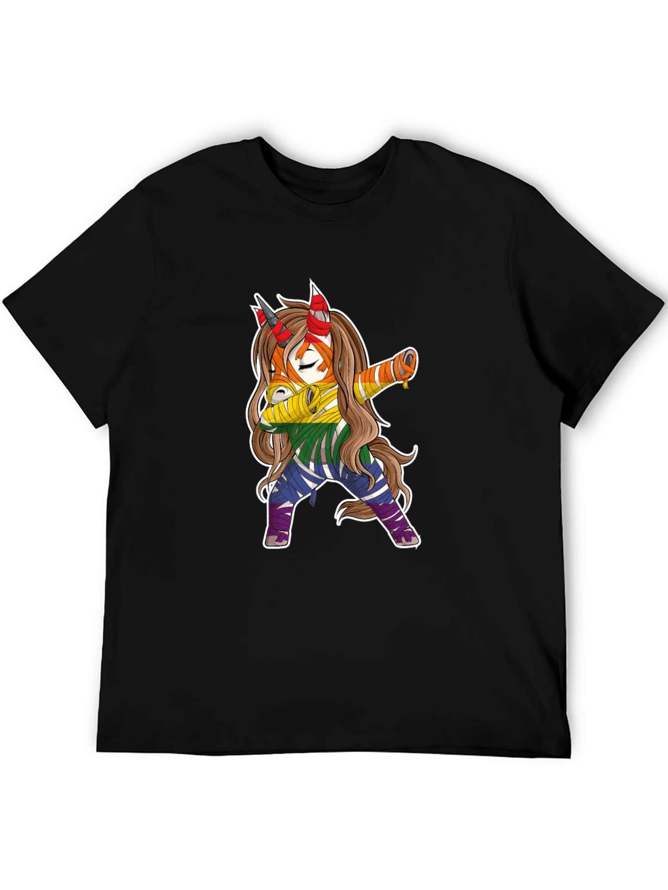 Dabbing Rainbow Unicorn Graphic Tee