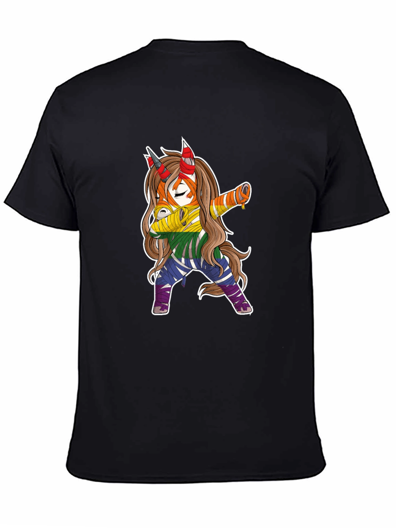 Dabbing Rainbow Unicorn Graphic Tee