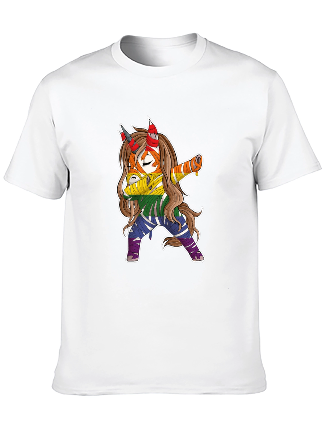 Dabbing Rainbow Unicorn Graphic Tee