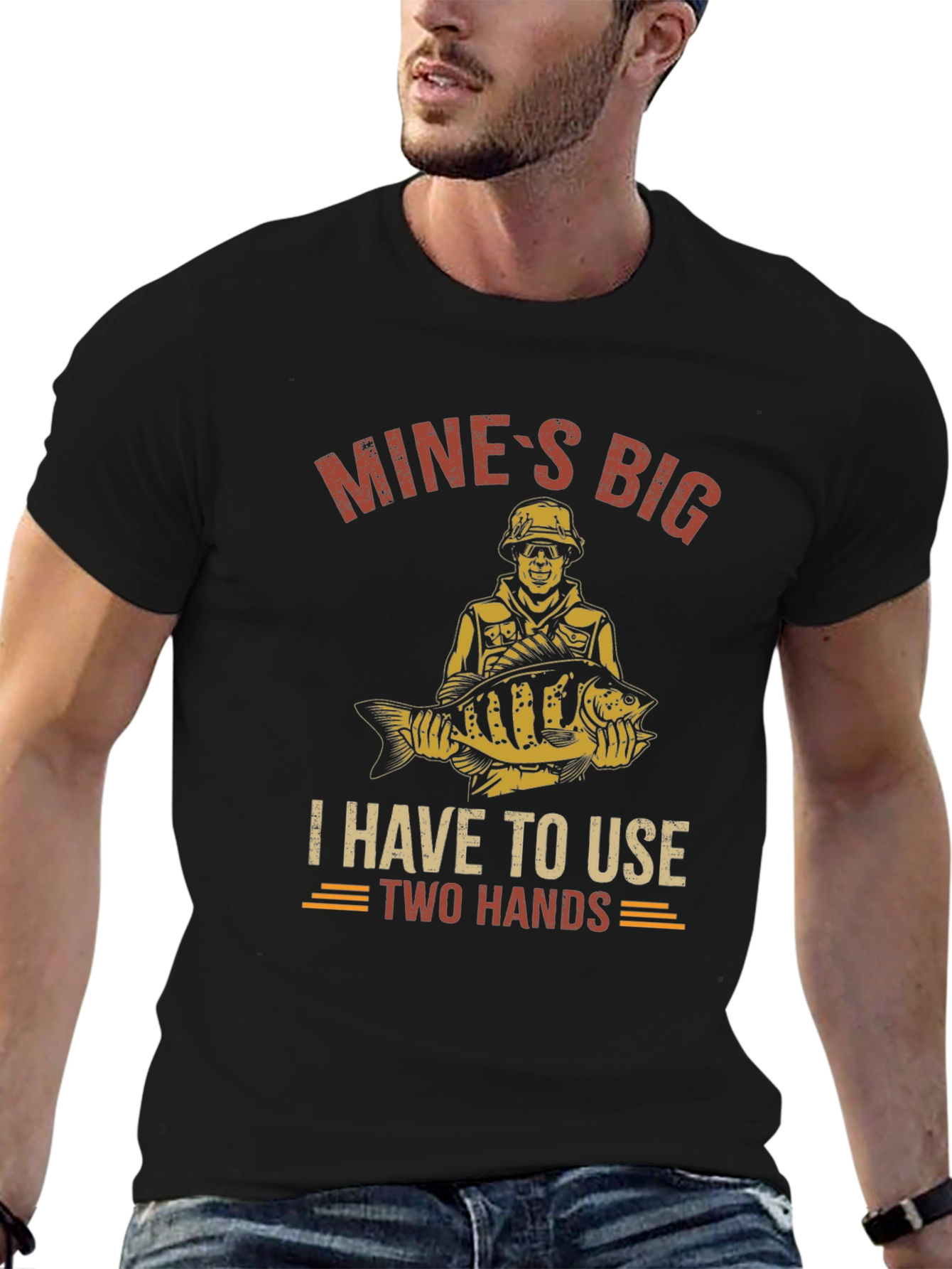 Mines Big Fishing T-Shirt - Two Hands Required!