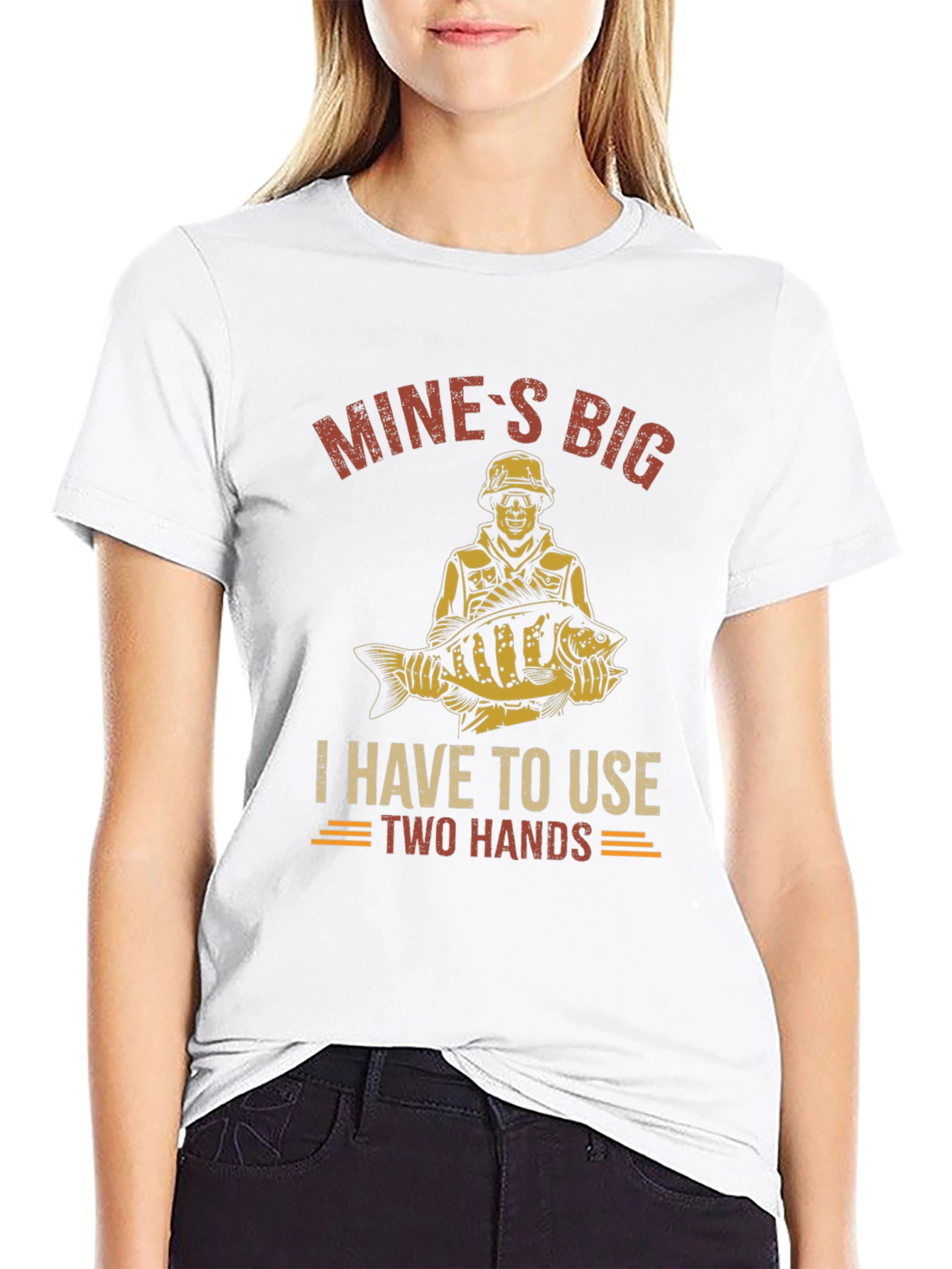 Mines Big Fishing T-Shirt - Two Hands Required!