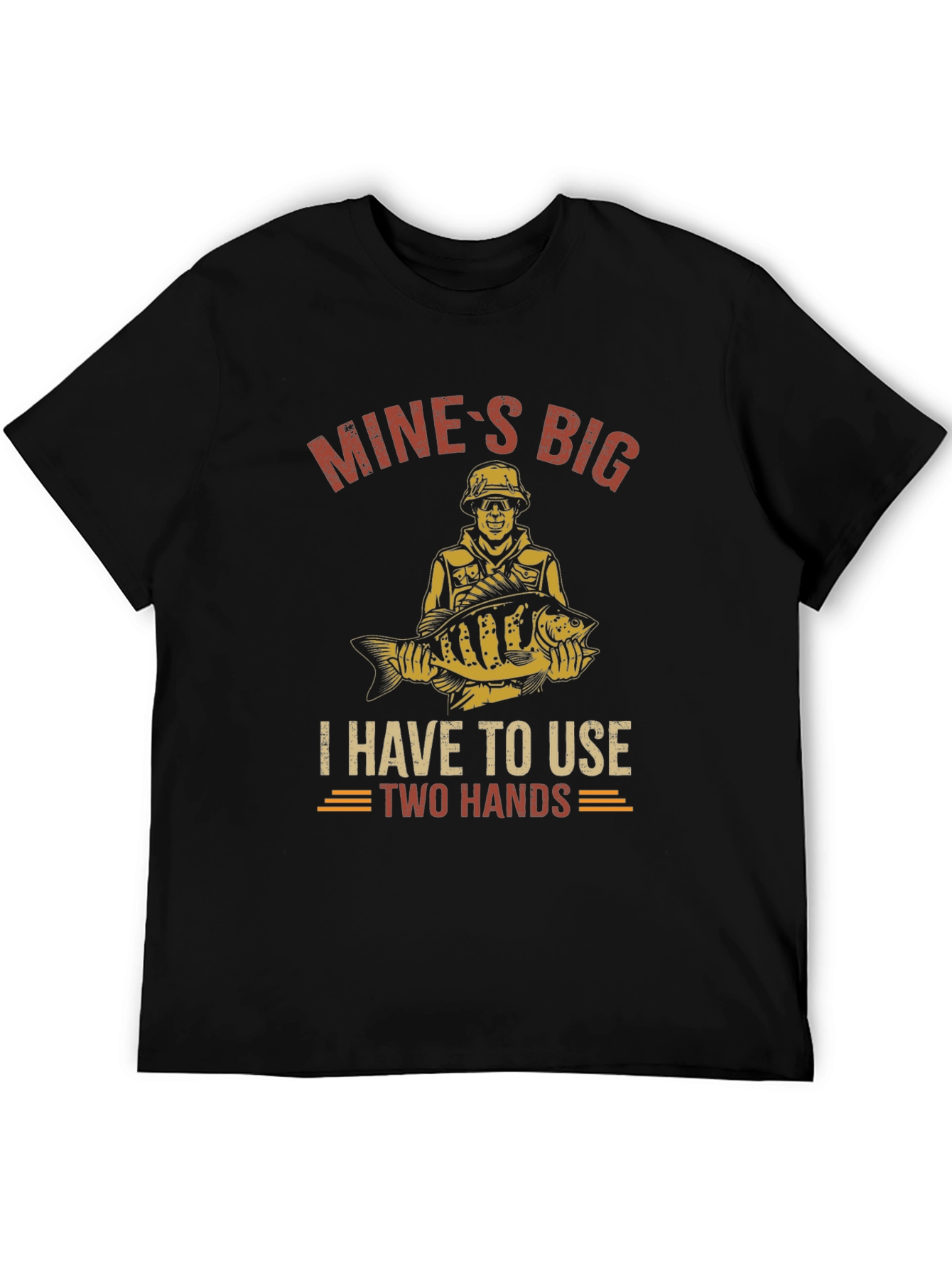 Mines Big Fishing T-Shirt - Two Hands Required!