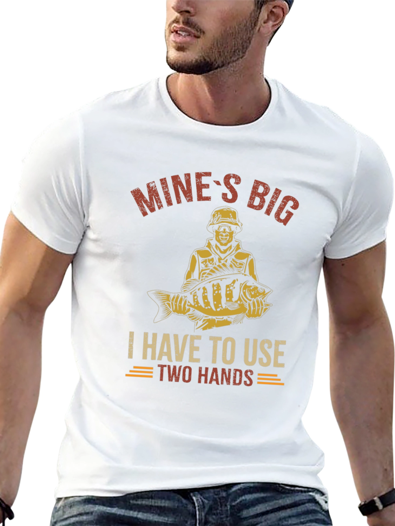 Mines Big Fishing T-Shirt - Two Hands Required!