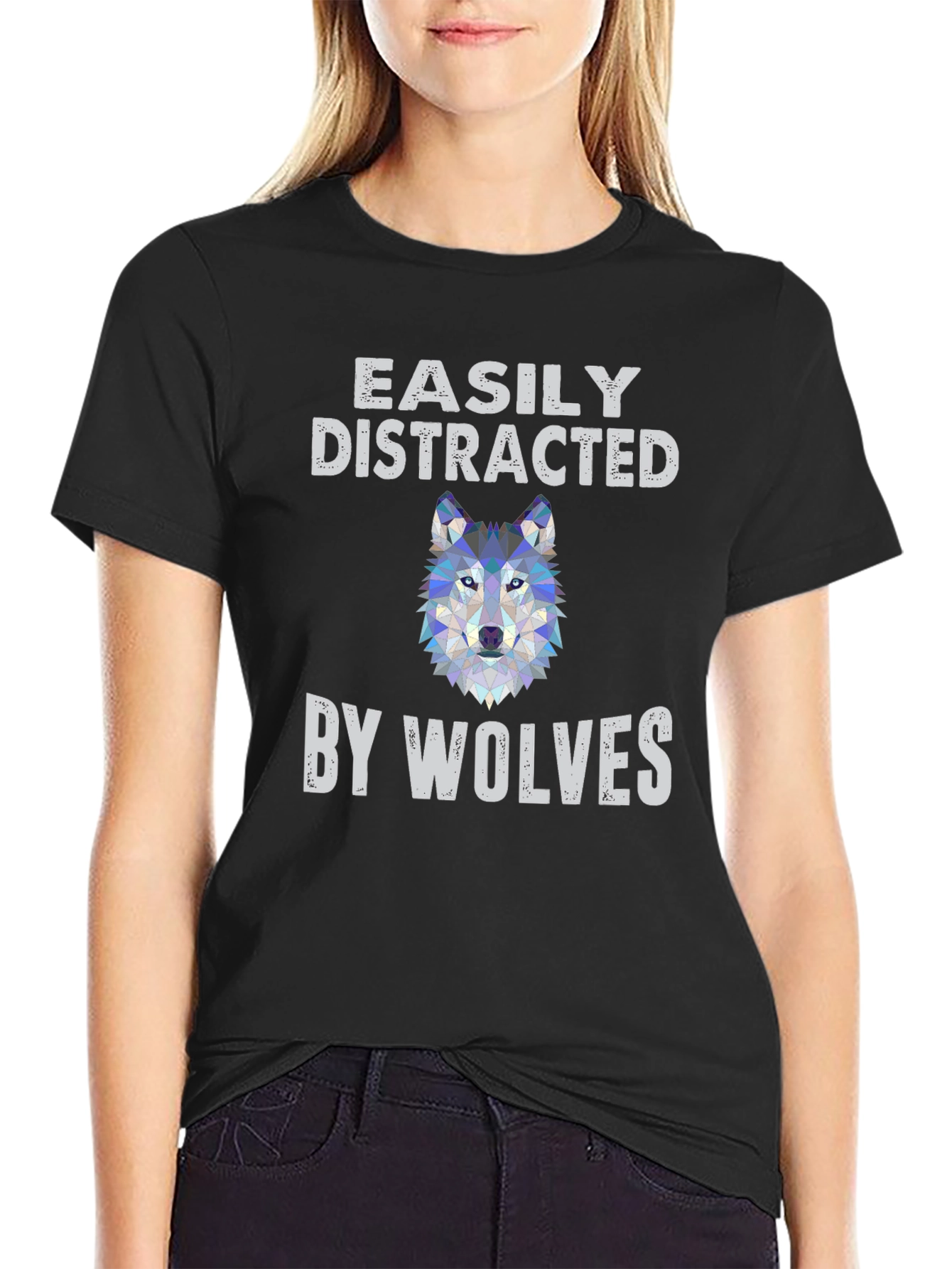 Easily Distracted by Wolves Graphic T-Shirt