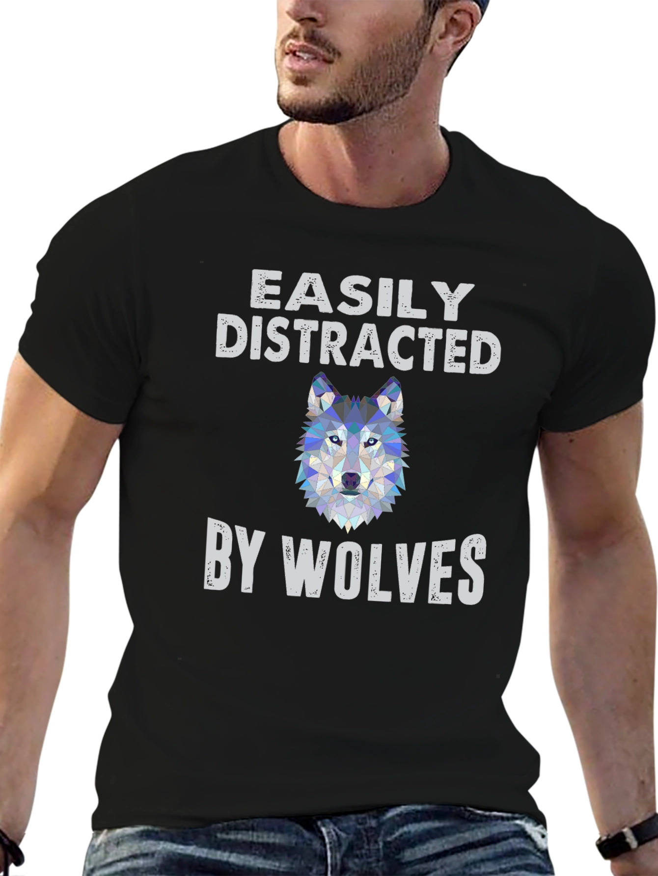 Easily Distracted by Wolves Graphic T-Shirt