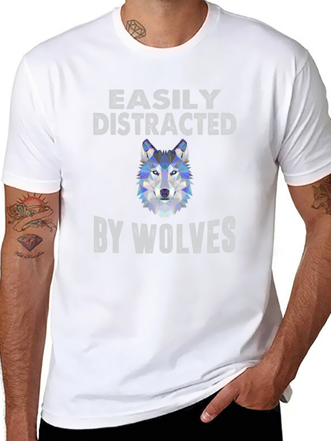 Easily Distracted by Wolves Graphic T-Shirt