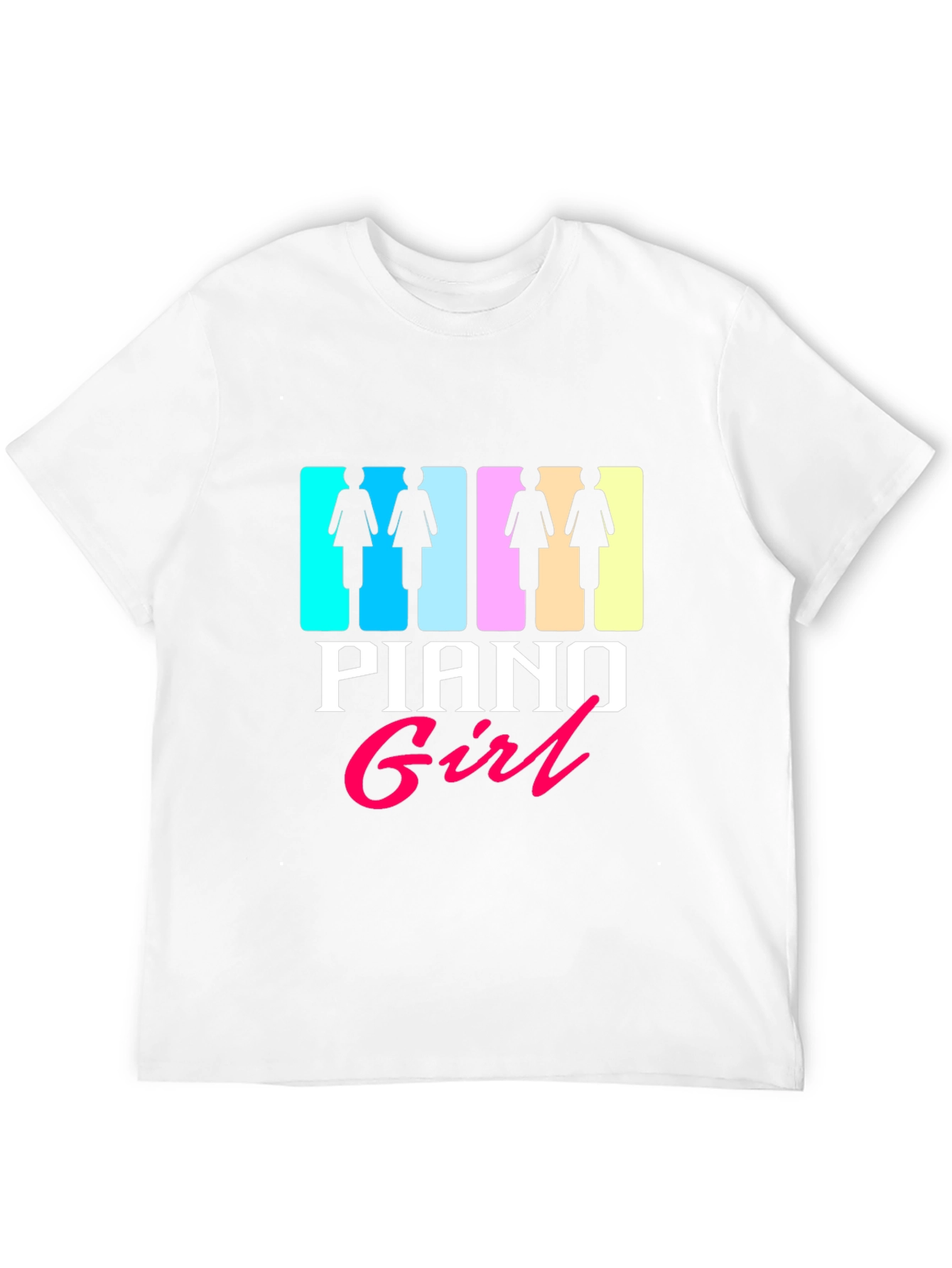 Piano Girl Graphic Tee - Black Unisex T-Shirt