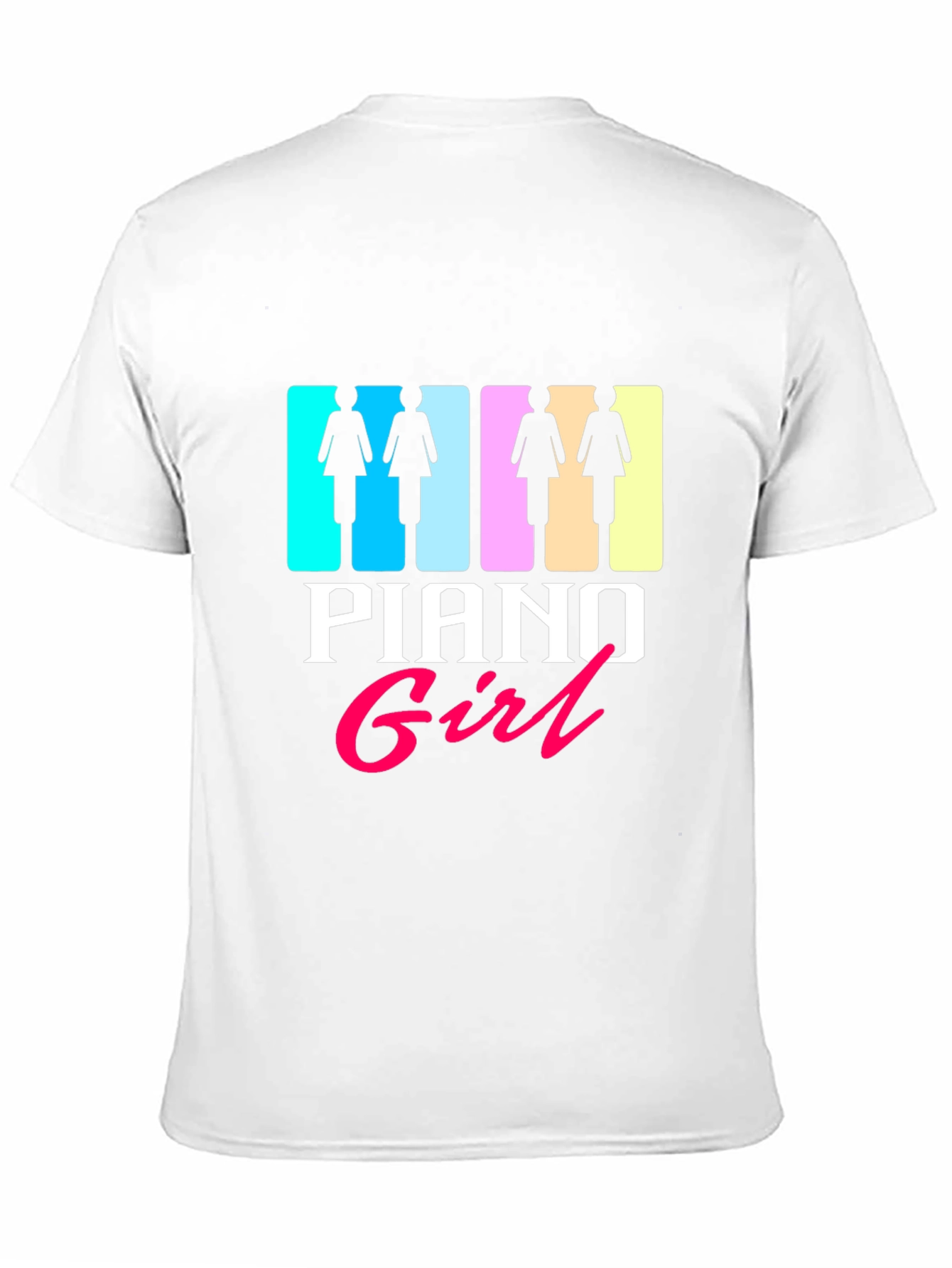 Piano Girl Graphic Tee - Black Unisex T-Shirt