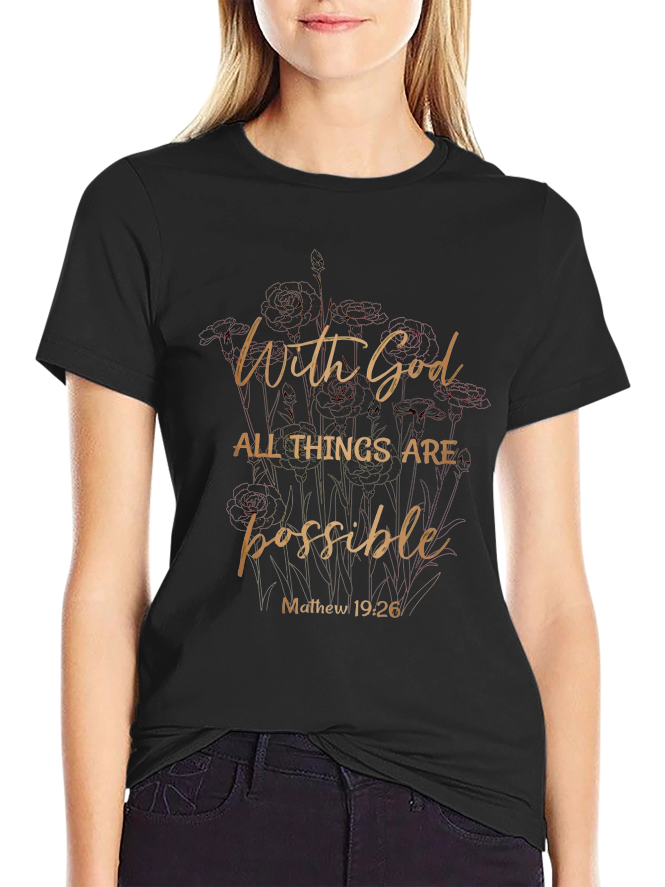 Faith-Based Tee: With God All Things Are Possible