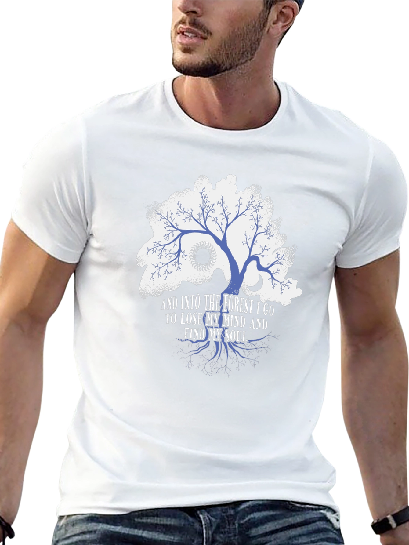 Forest Mind Soul Graphic T-Shirt - Black