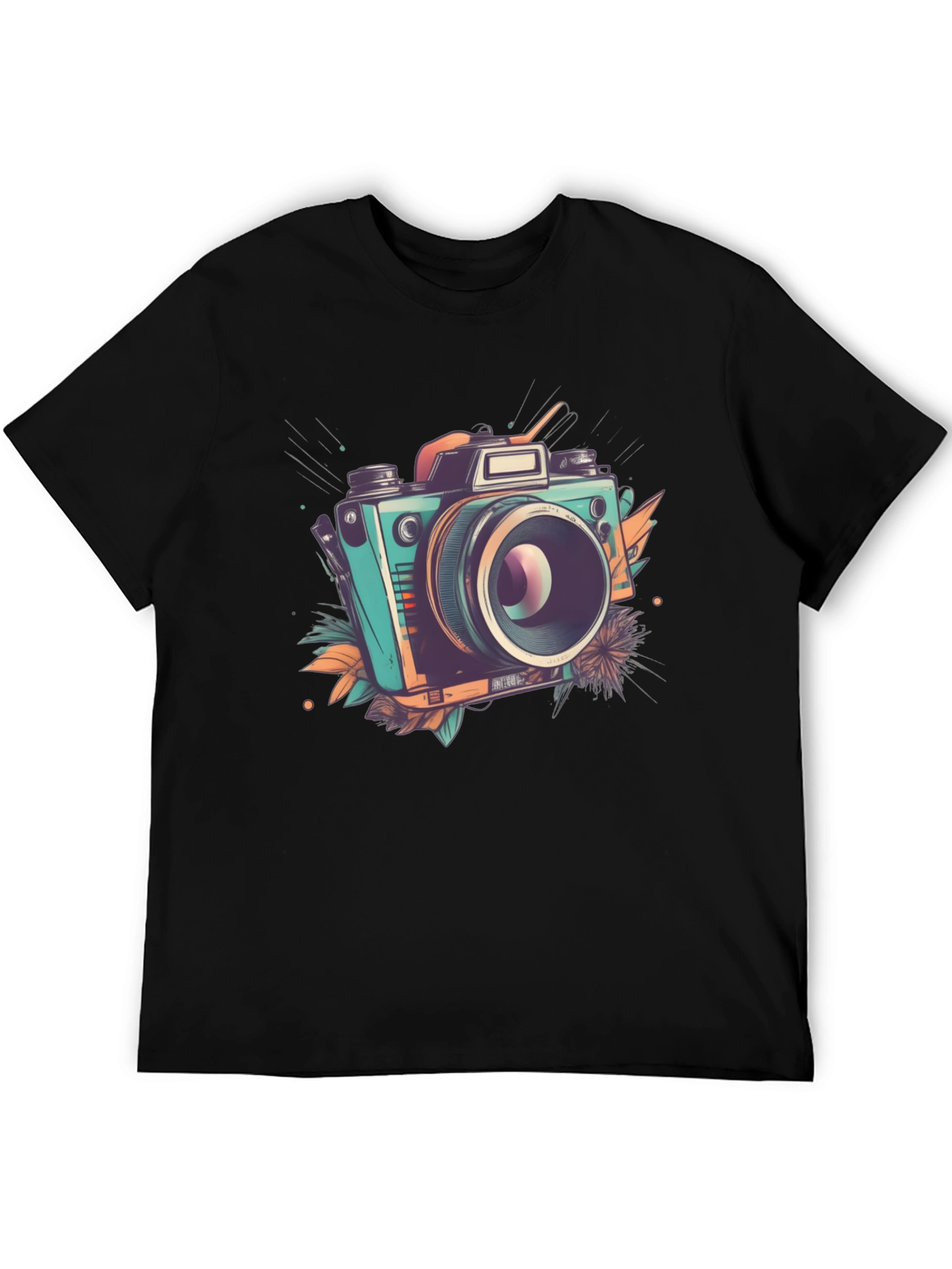 Retro Camera Graphic Tee - Unisex Cotton Blend Shirt