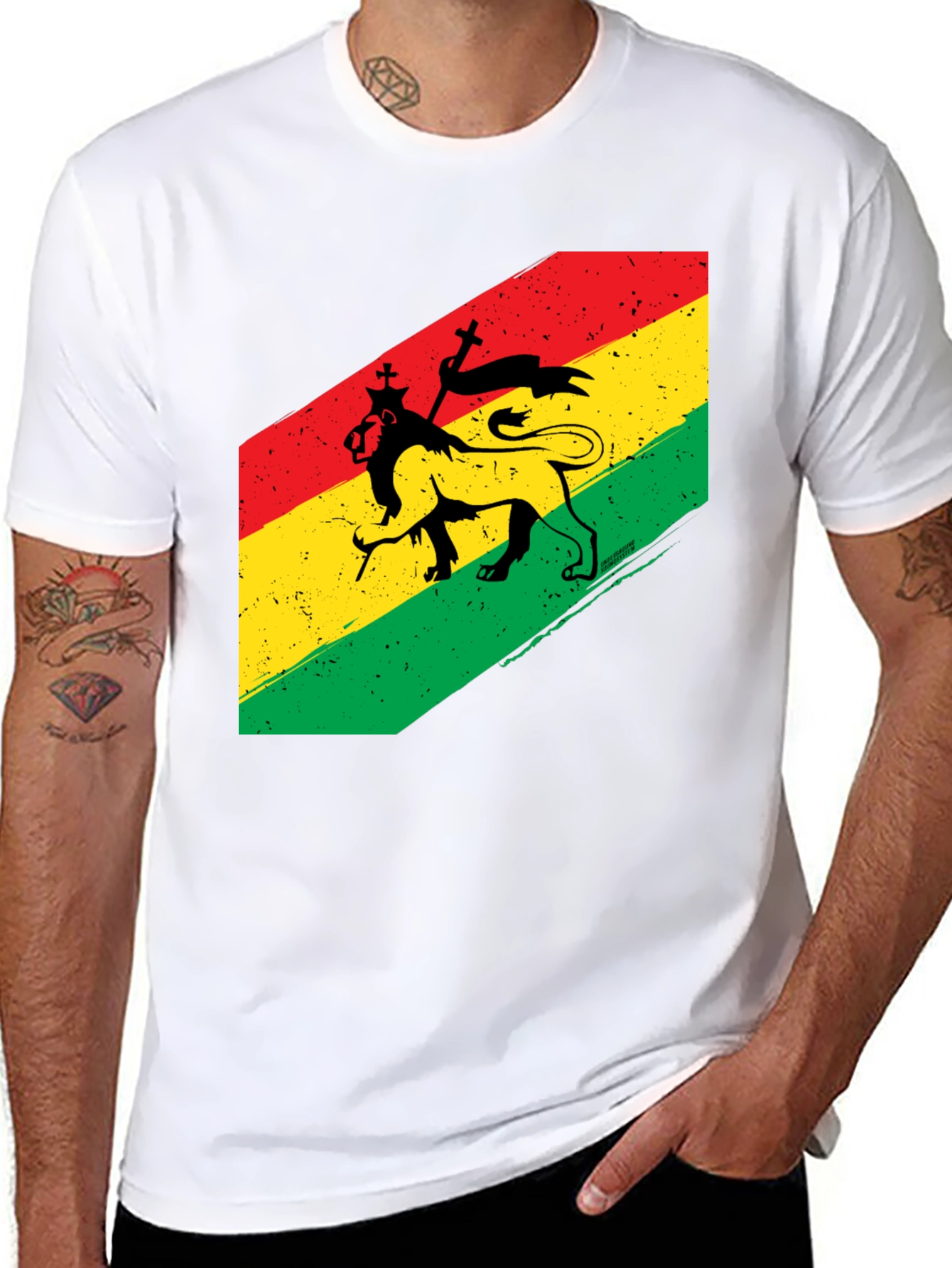 Rasta Lion Black T-Shirt