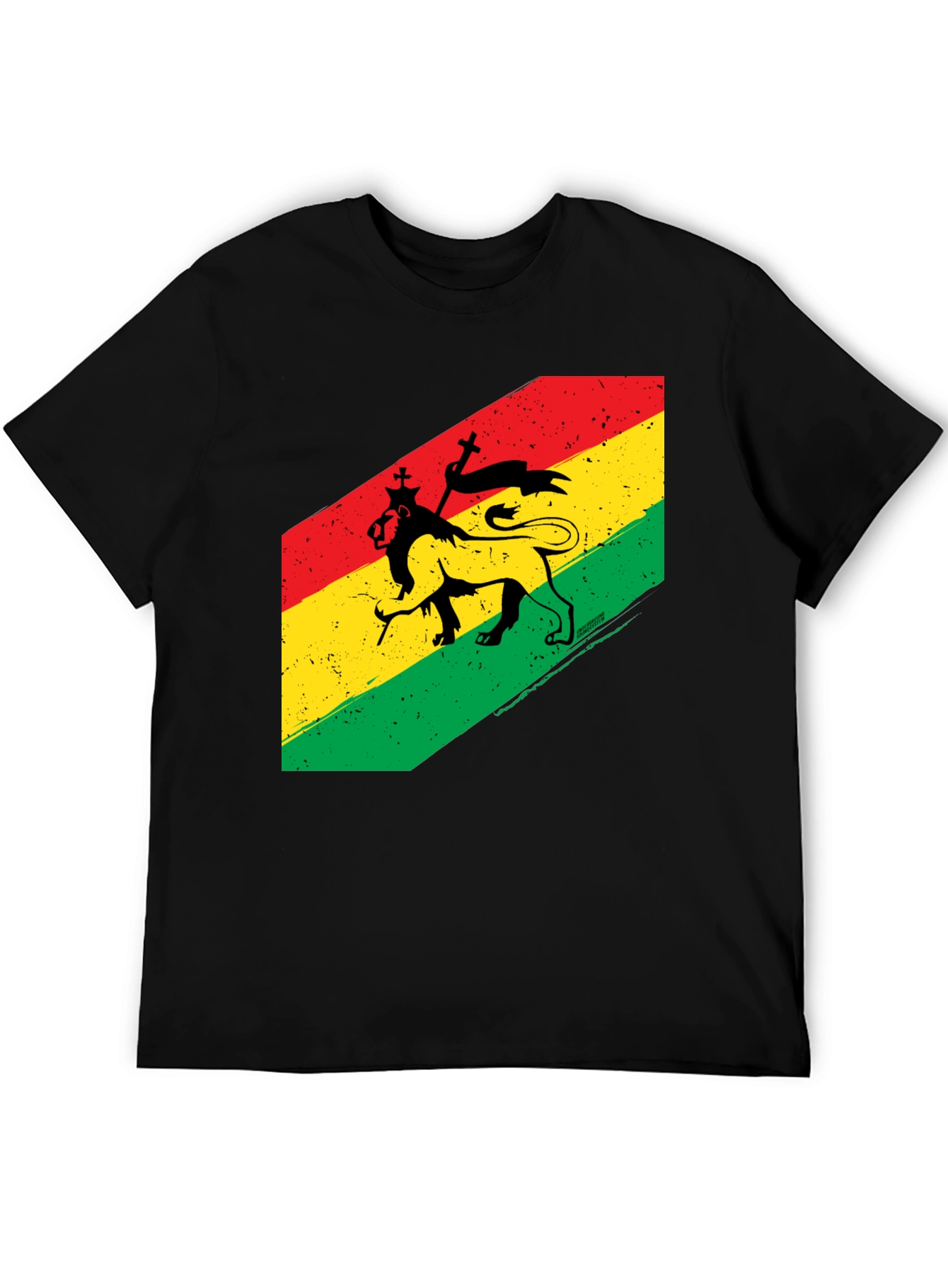 Rasta Lion Black T-Shirt