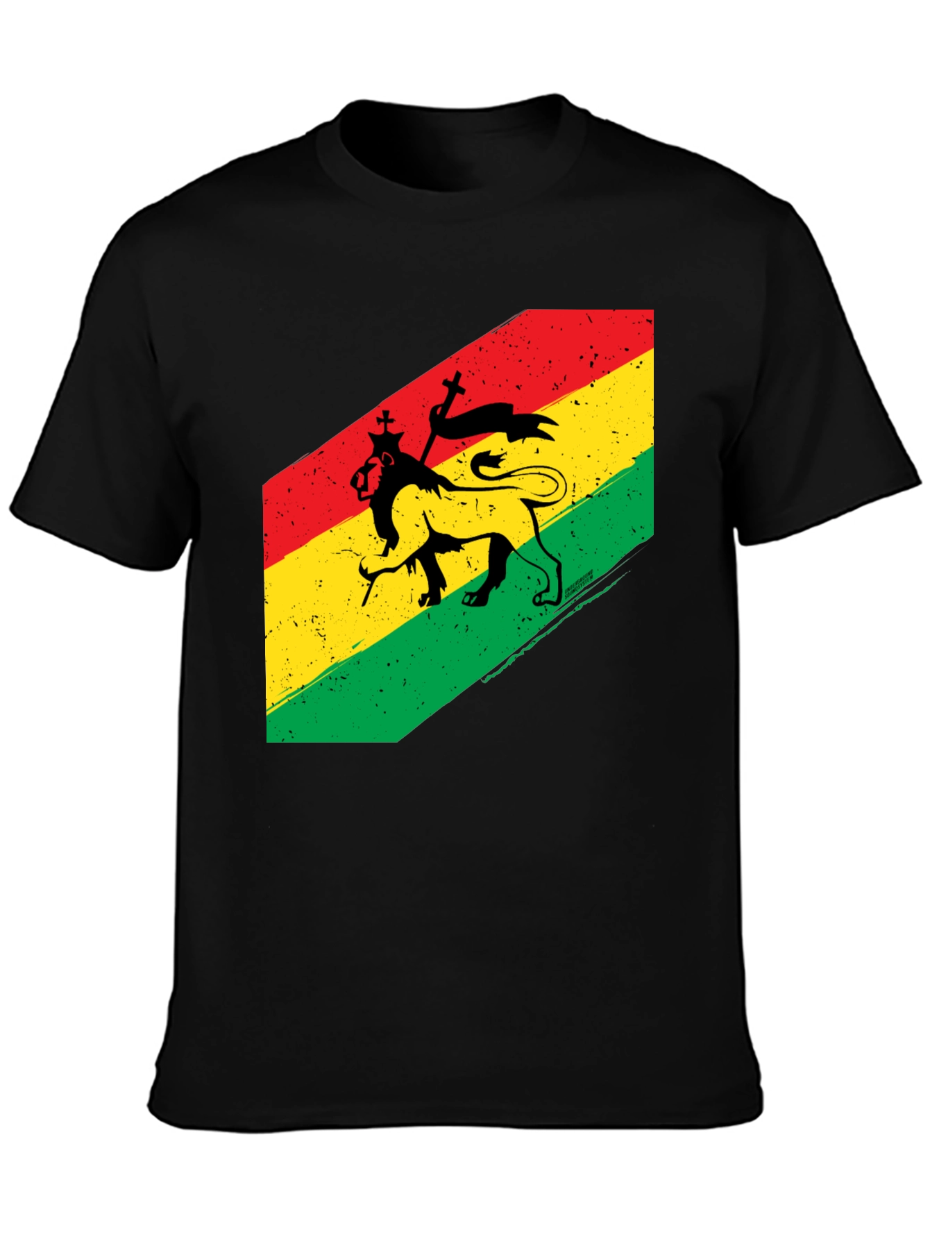 Rasta Lion Black T-Shirt