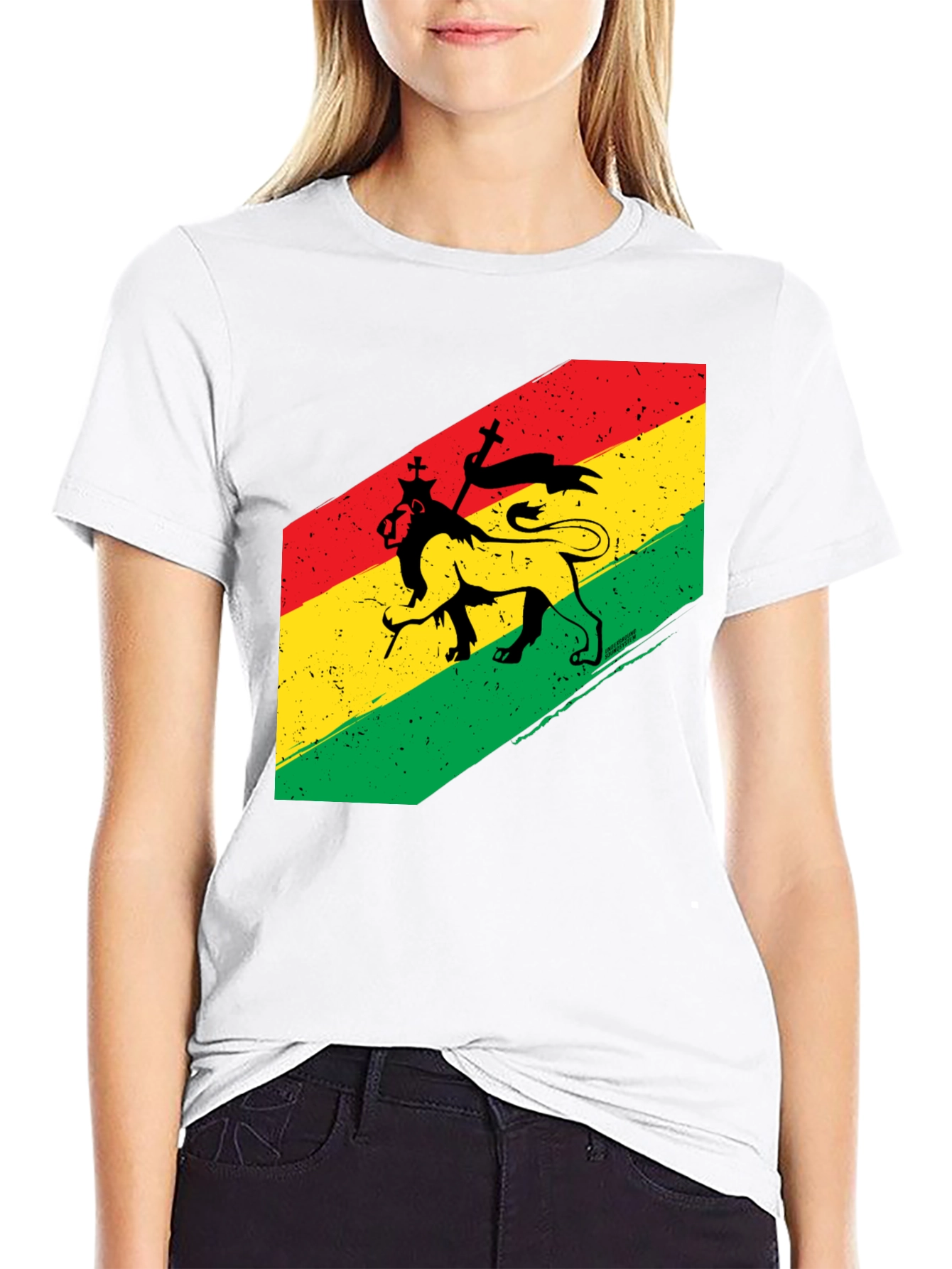 Rasta Lion Black T-Shirt