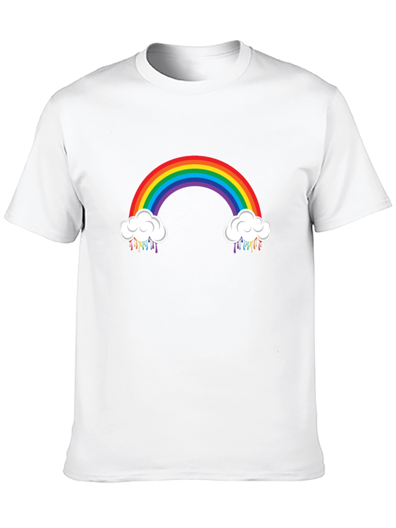 Rainbow Cloud Graphic Black T-Shirt