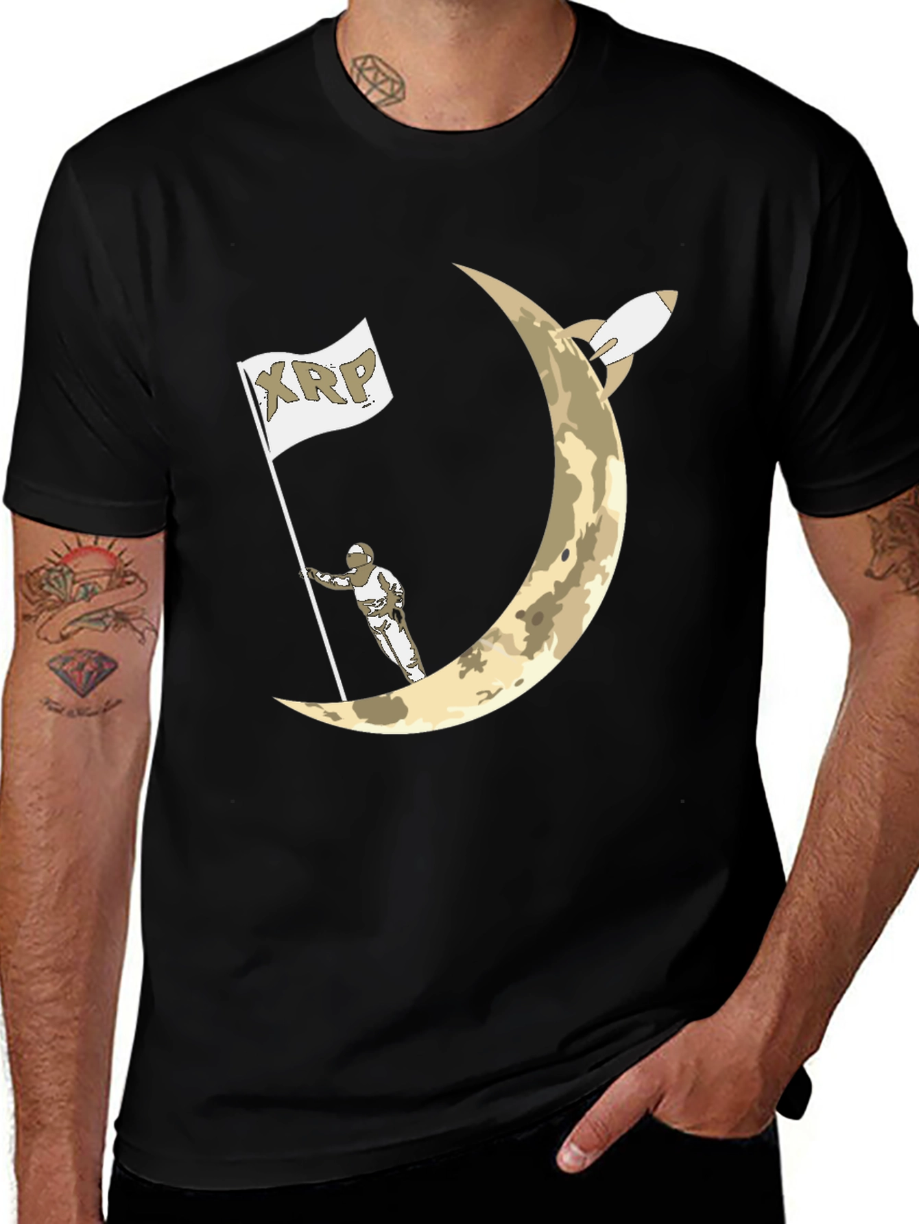 XRP to the Moon T-Shirt Crypto Astronaut