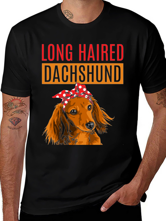 Long Haired Dachshund Bandana T-Shirt