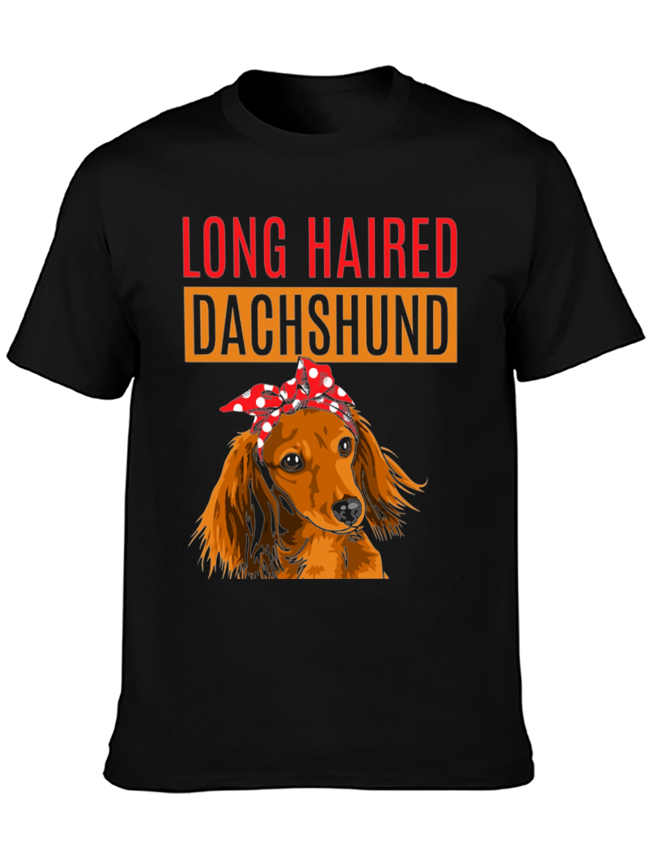Long Haired Dachshund Bandana T-Shirt